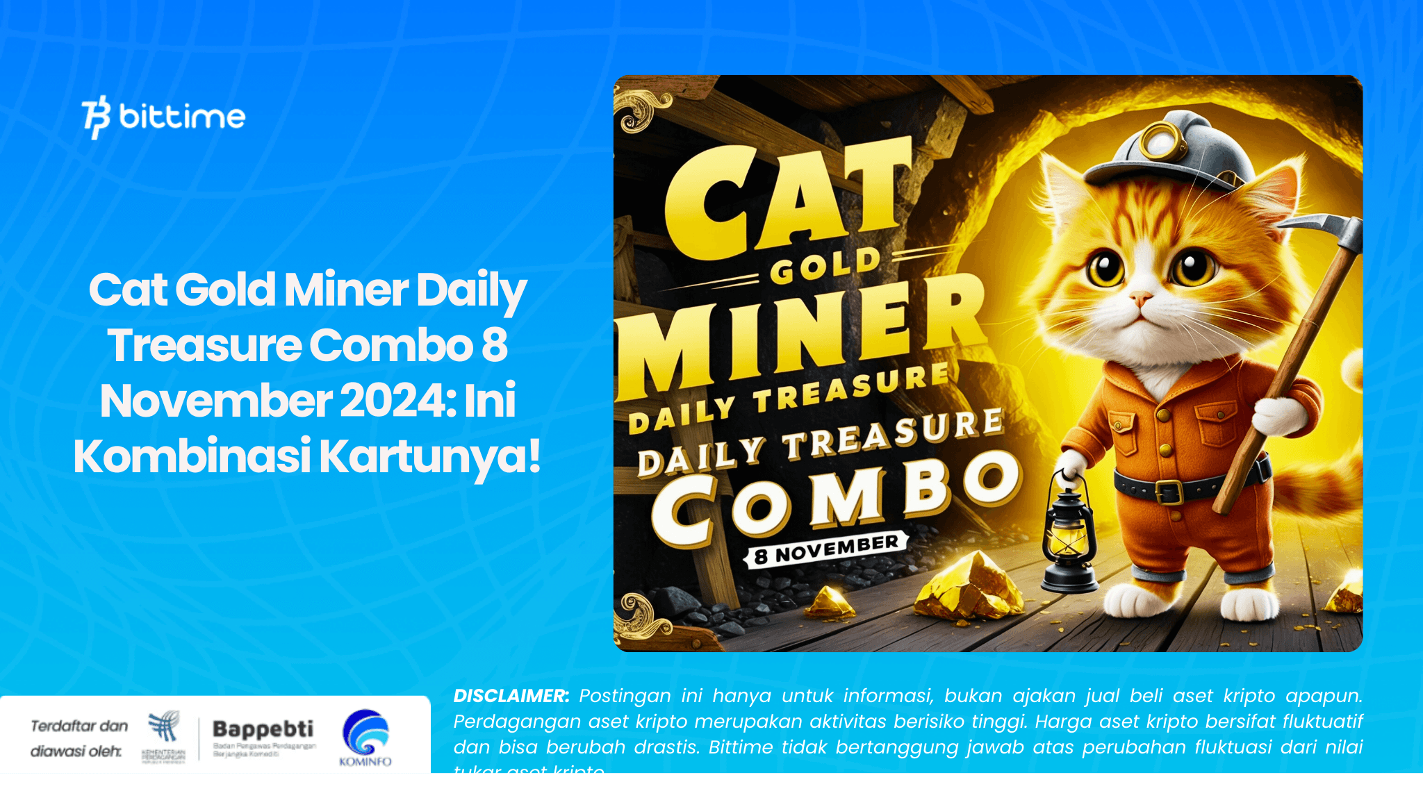 Cat Gold Miner Daily Treasure Combo 8 November 2024: Ini Kombinasi Kartunya!