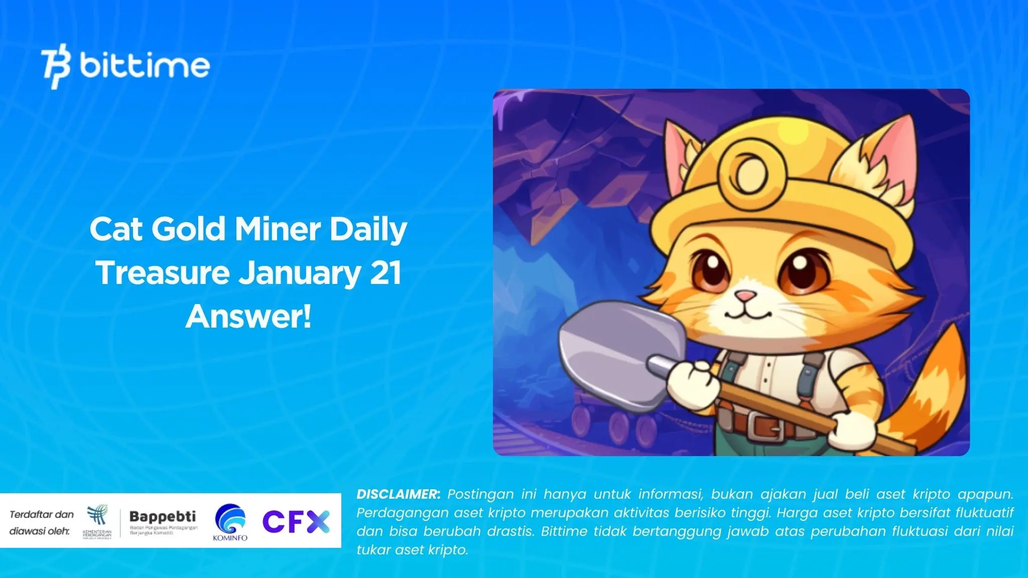 Cat Gold Miner Daily Treasure January 21 Answer!