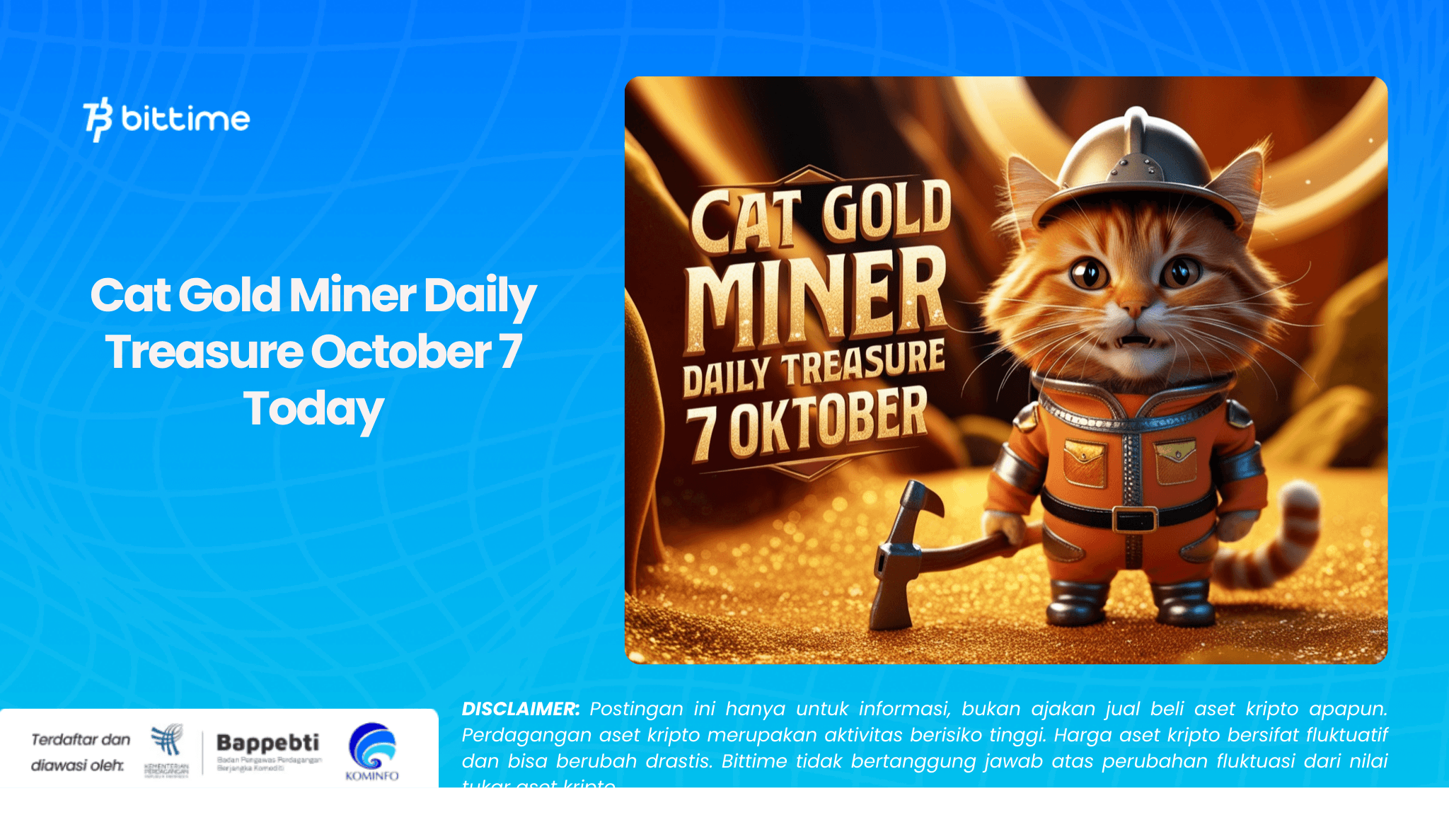 Cat Gold Miner Daily Treasure October 7 Today.png