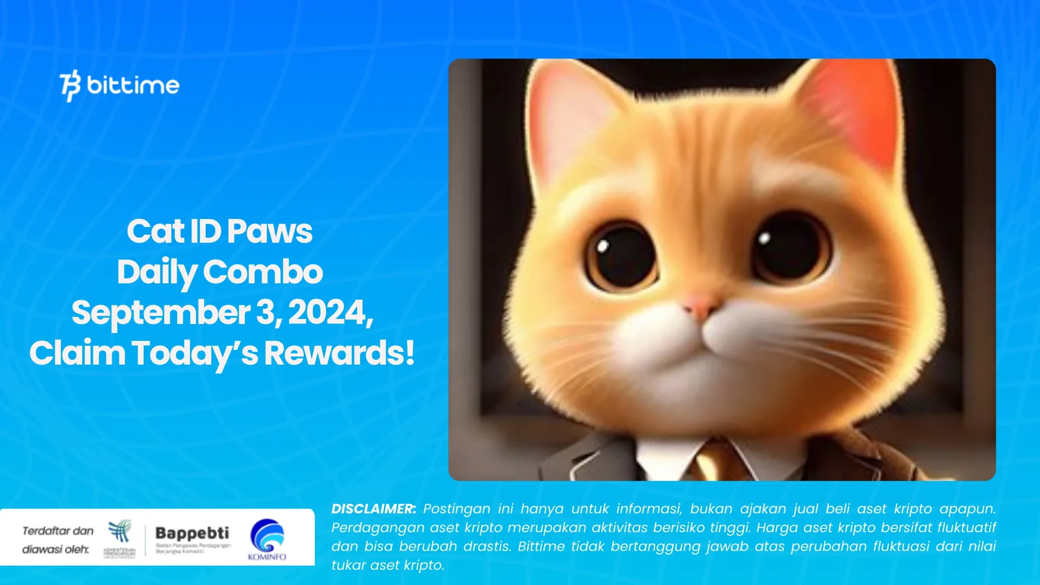 Cat ID Paws Daily Combo September 3, 2024, Claim Today’s Rewards!