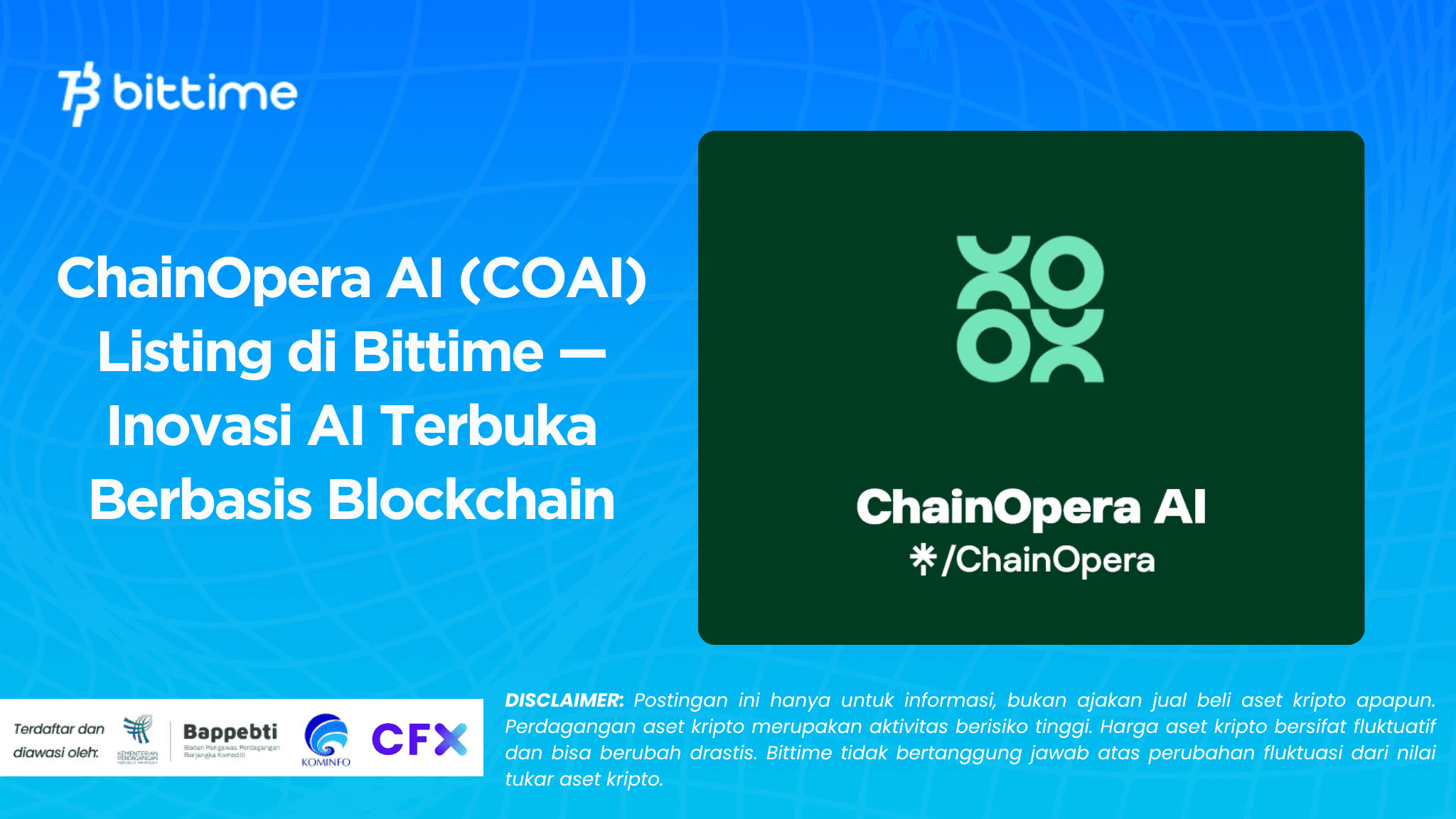 ChainOpera AI (COAI) Listing di Bittime