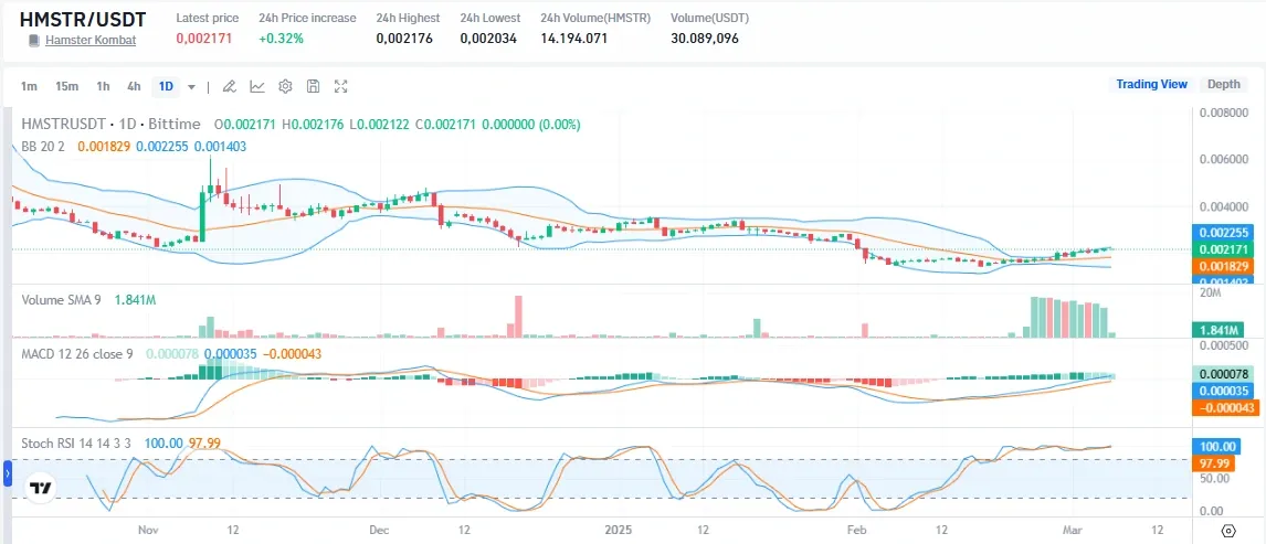Chart Harga Hamster Kombat (HMSTR)