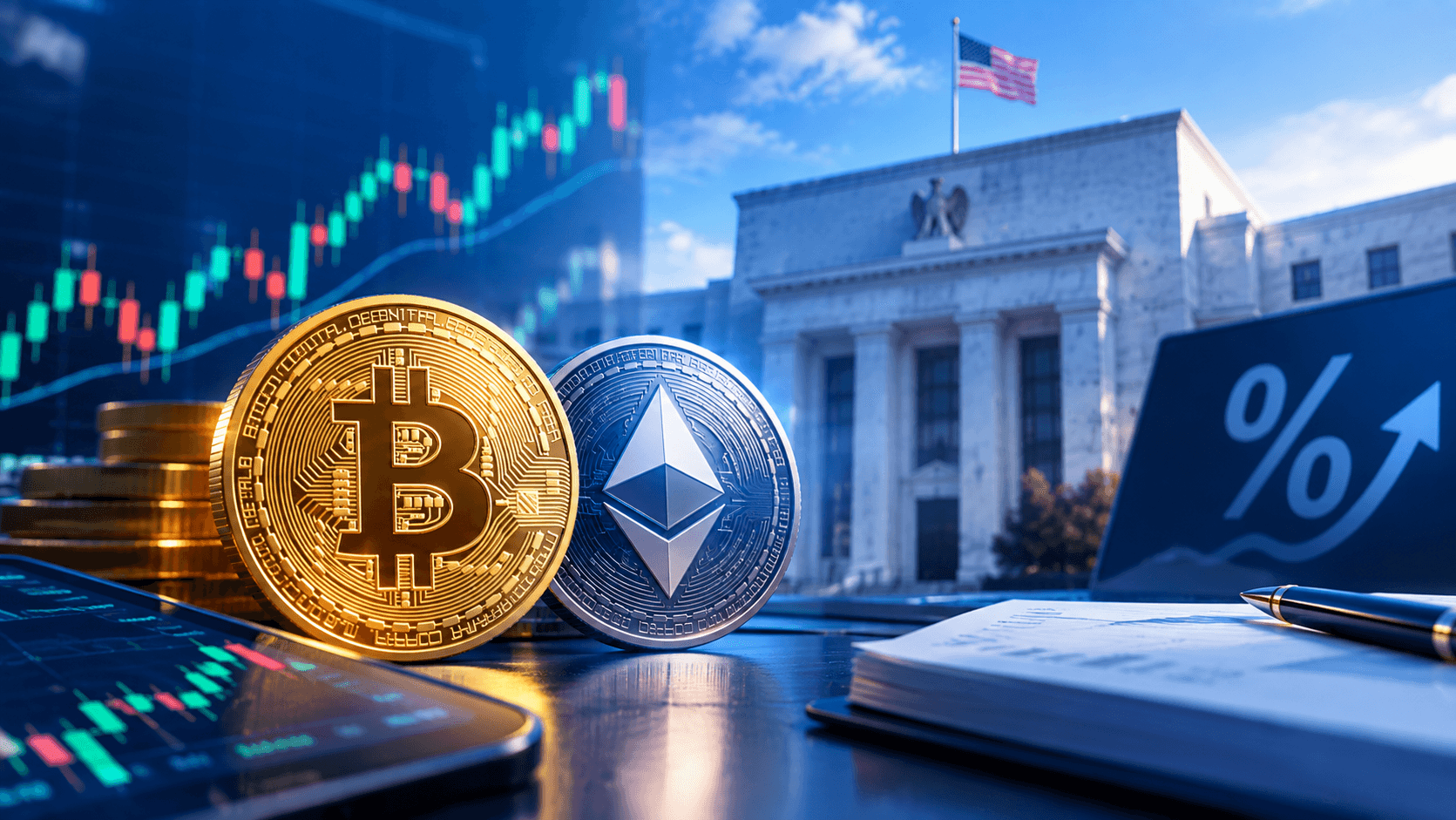 Bitcoin and Ethereum Gain Ground Over the Week; Market Participants Keep an Eye on the Fed's Interest Rates