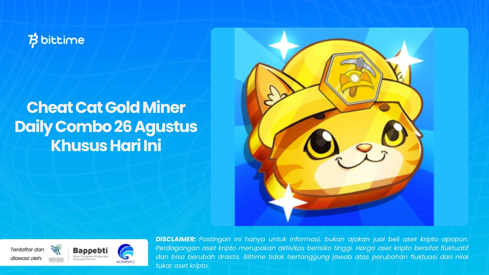 Cheat Cat Gold Miner Daily Combo 26 Agustus Khusus Hari Ini