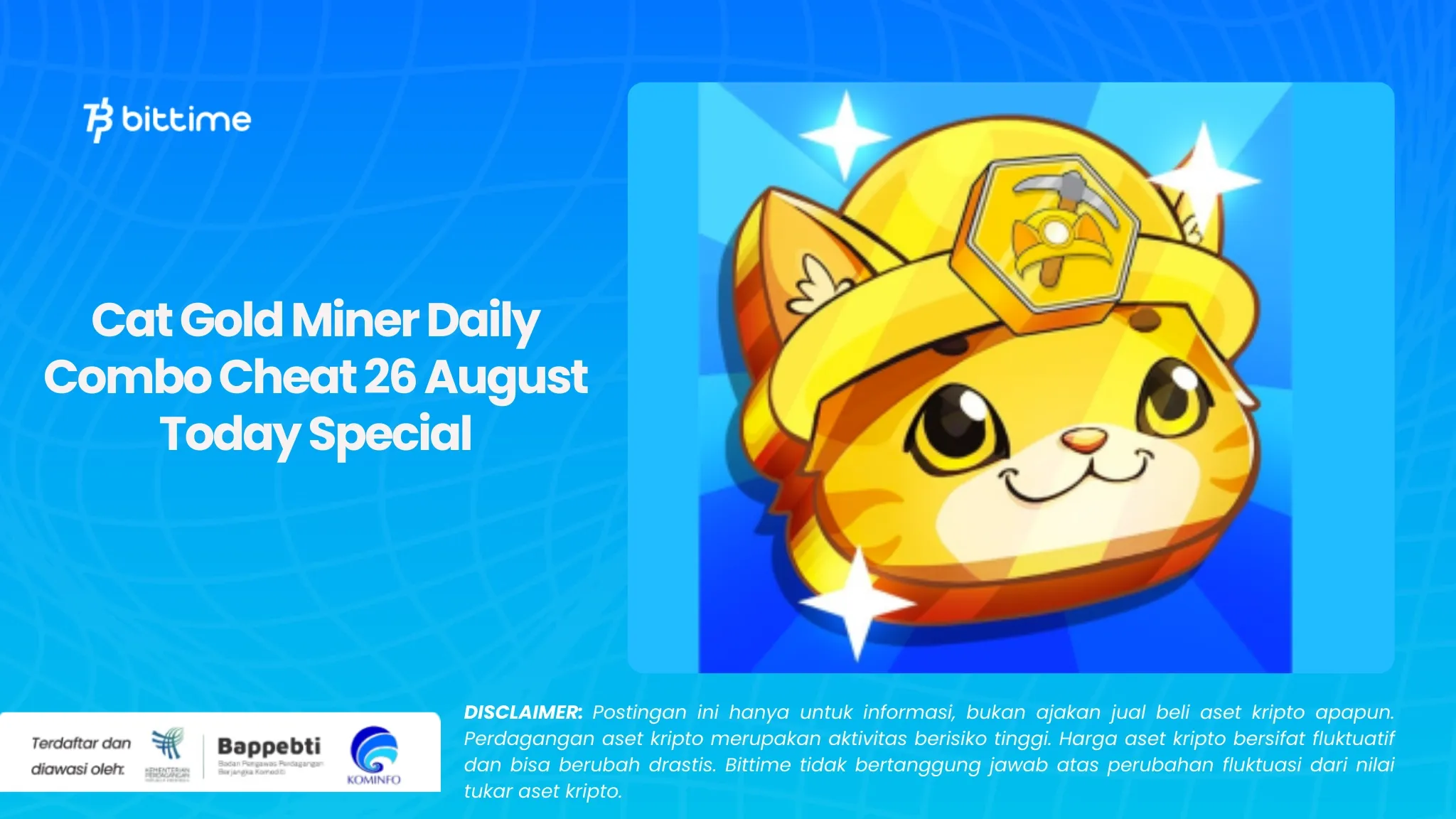 Cheat Cat Gold Miner Daily Combo 26 Agustus Khusus Hari Ini