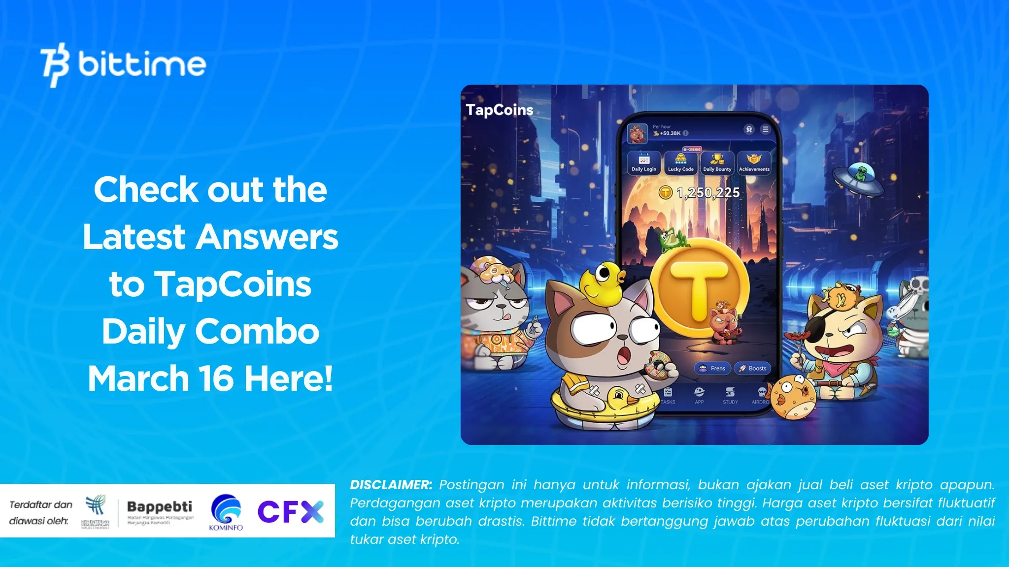 Check out the Latest Answers to TapCoins Daily Combo March 16 Here!.webp