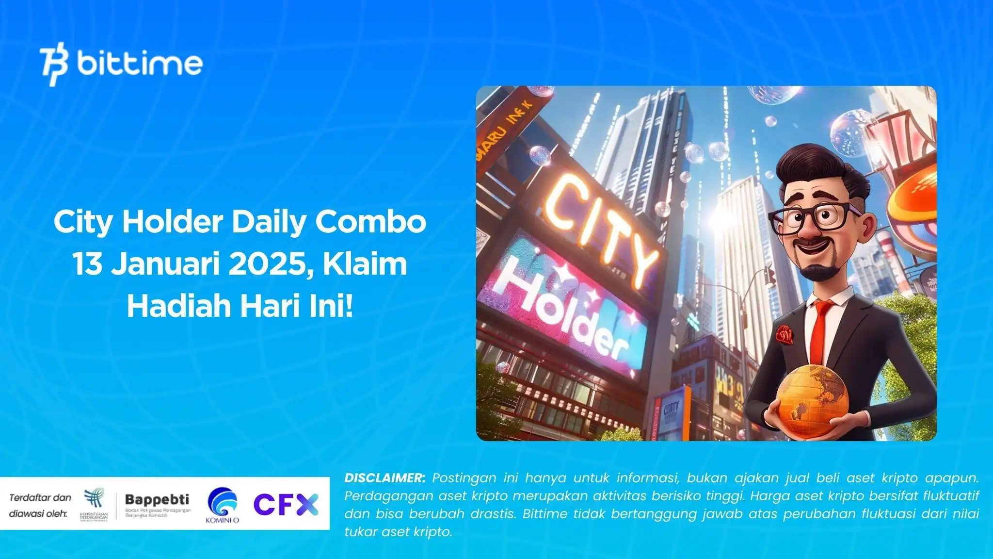 City Holder Daily Combo 13 Januari 2025, Klaim Hadiah Hari Ini!.webp