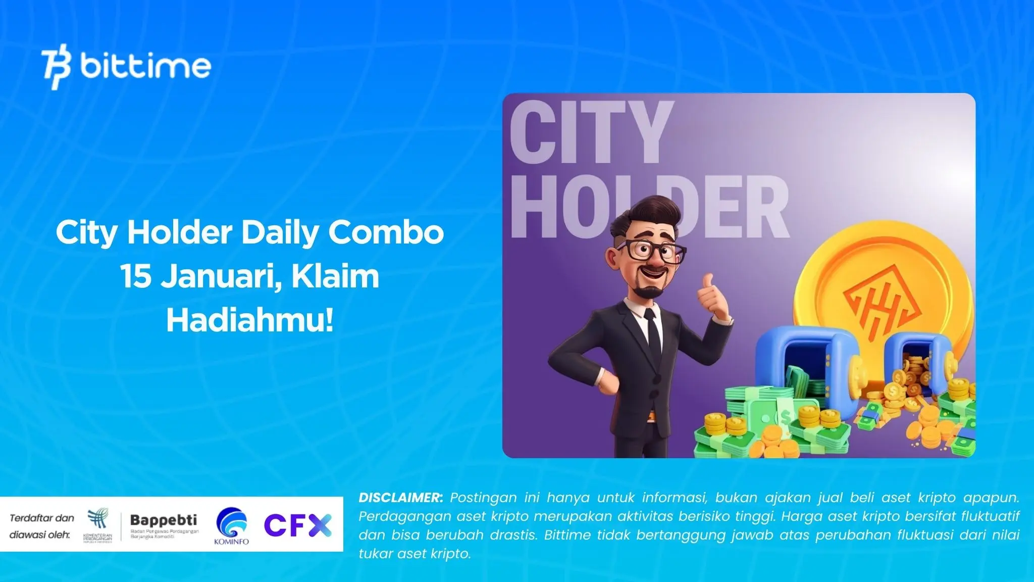 City Holder Daily Combo 15 Januari, Klaim Hadiahmu!