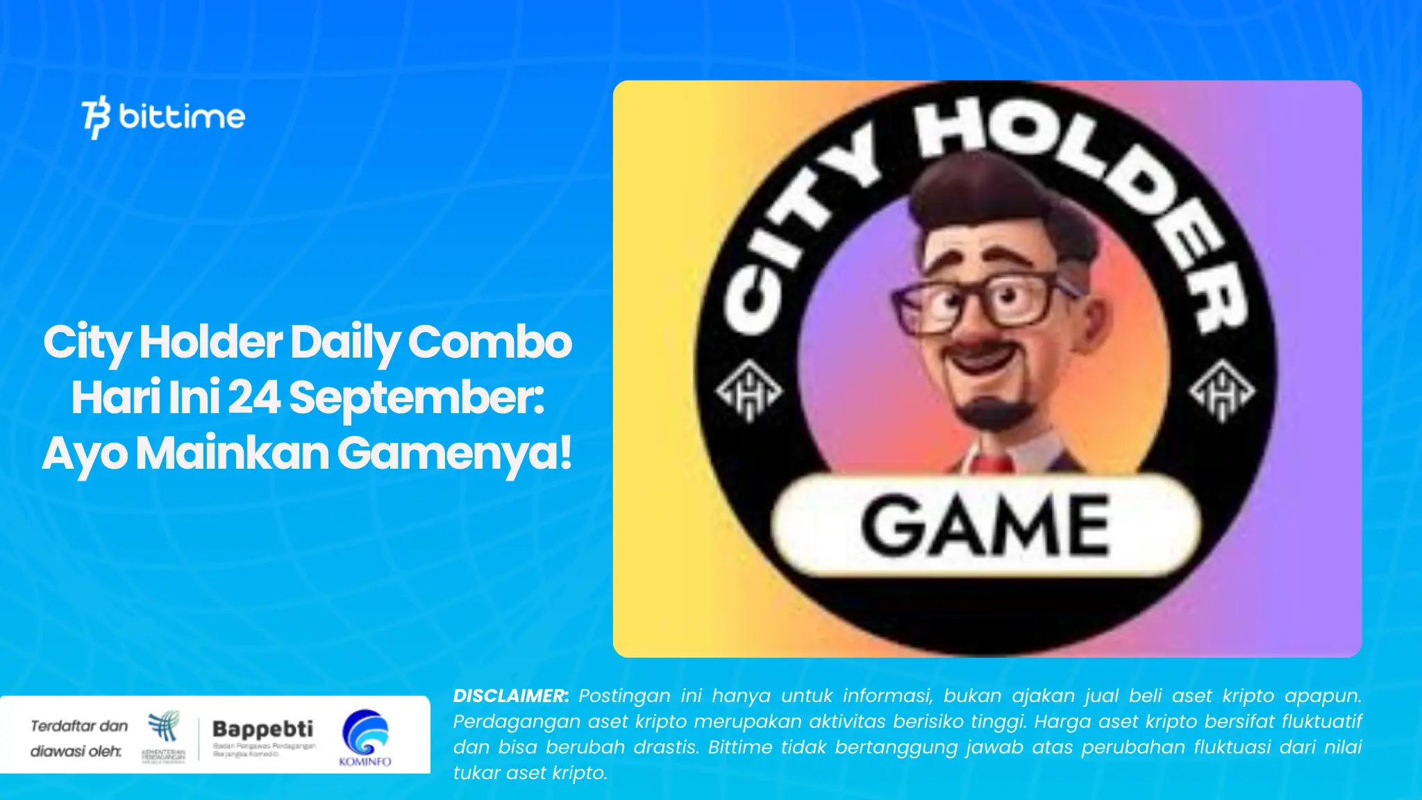 City Holder Daily Combo Hari Ini 24 September: Ayo Mainkan Gamenya!