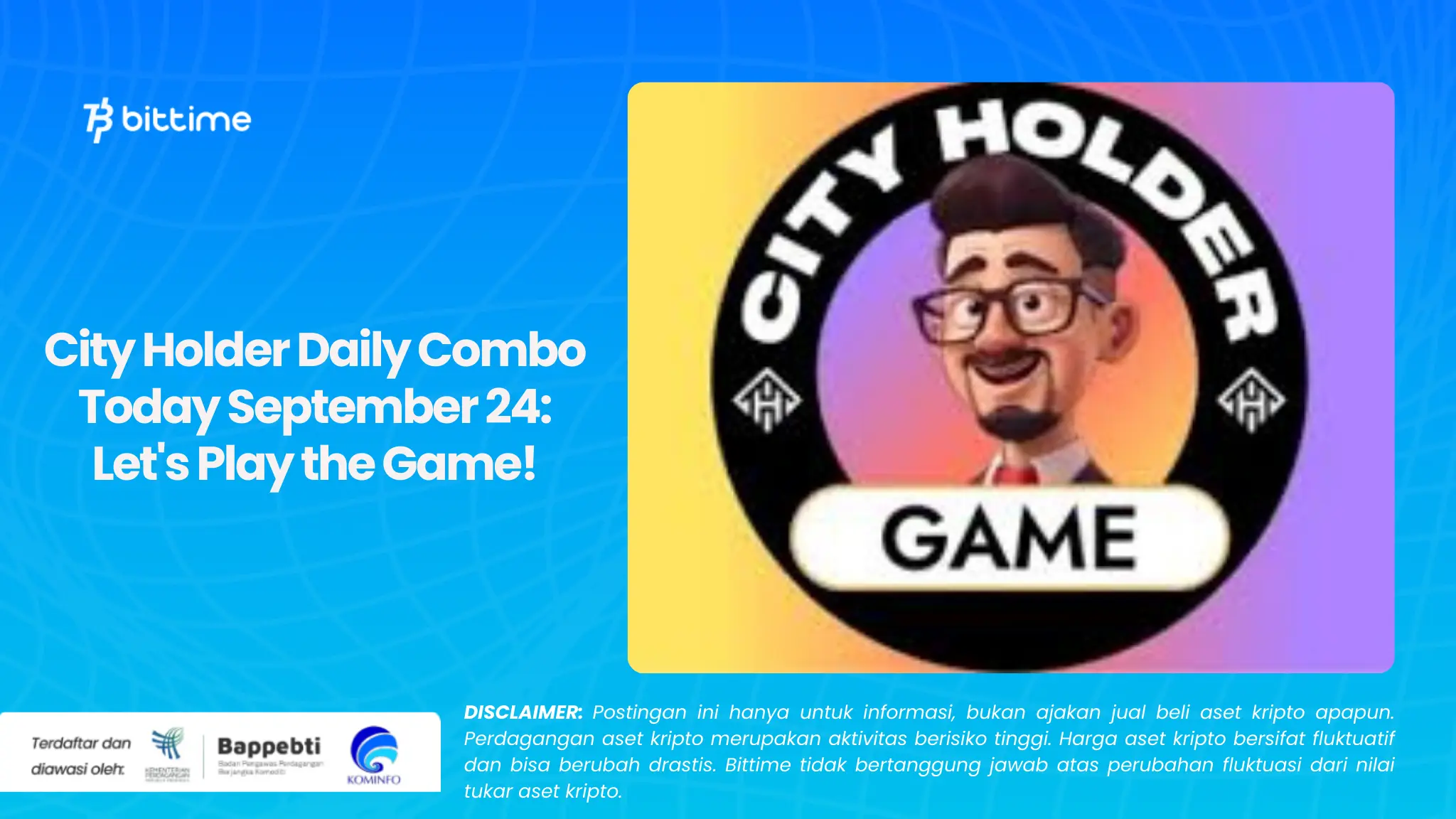 City Holder Daily Combo Today September 24: Let's Play the Game!