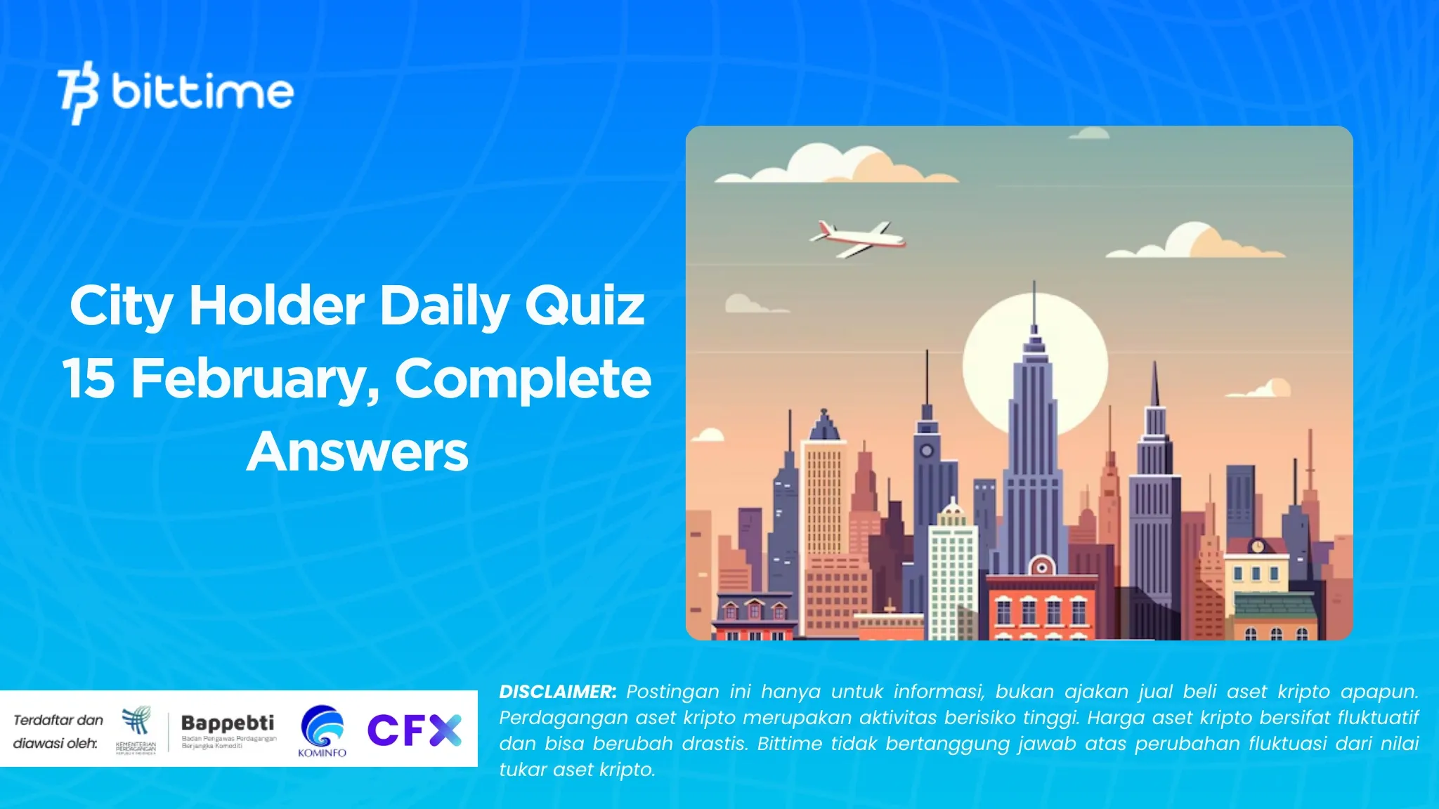 City Holder Daily Quiz 15 Februari, Jawaban Lengkap.