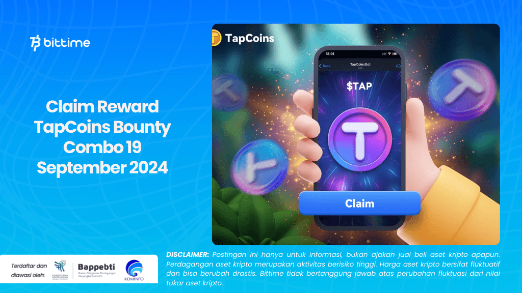 Claim Reward TapCoins Bounty Combo 19 September 2024