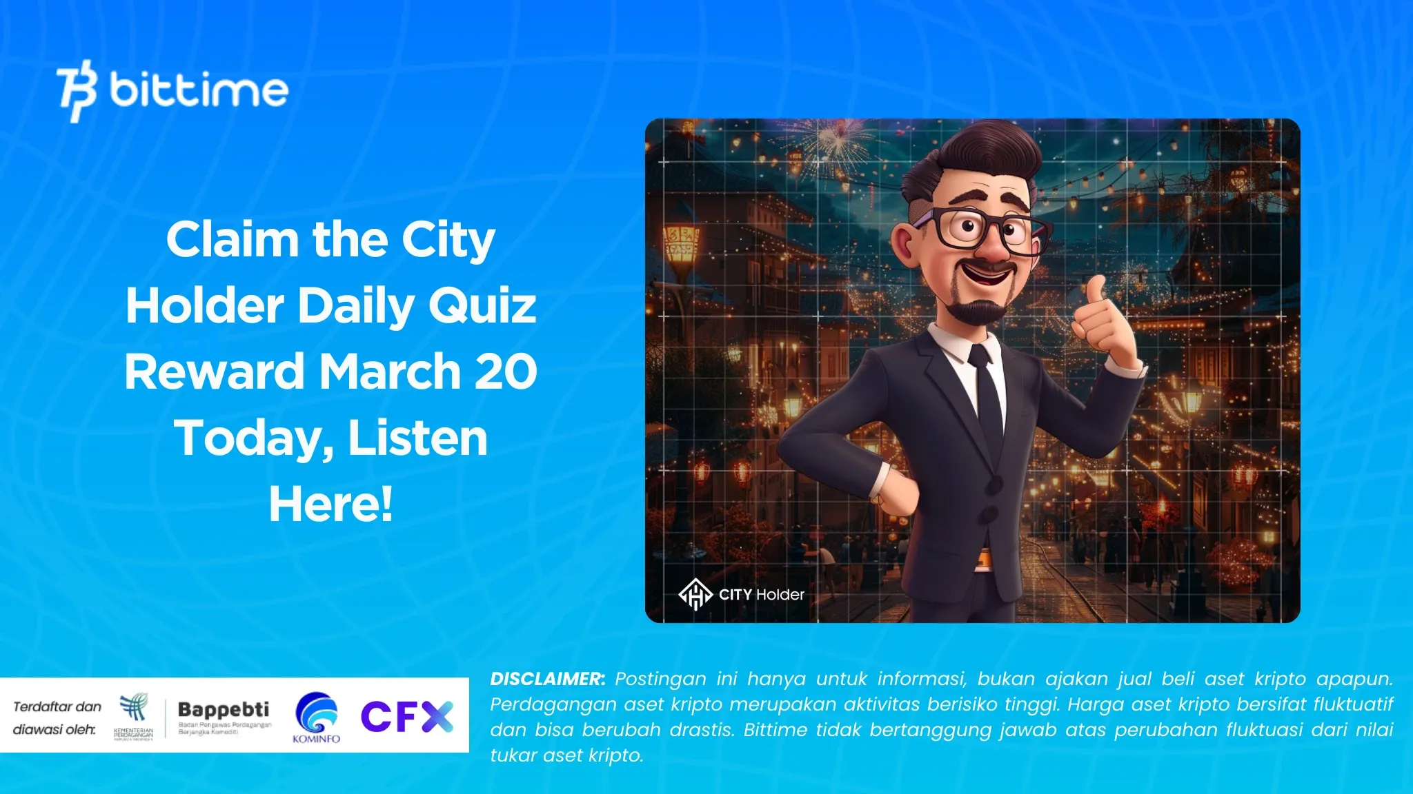 Claim the City Holder Daily Quiz Reward March 20 Today, Listen Here!