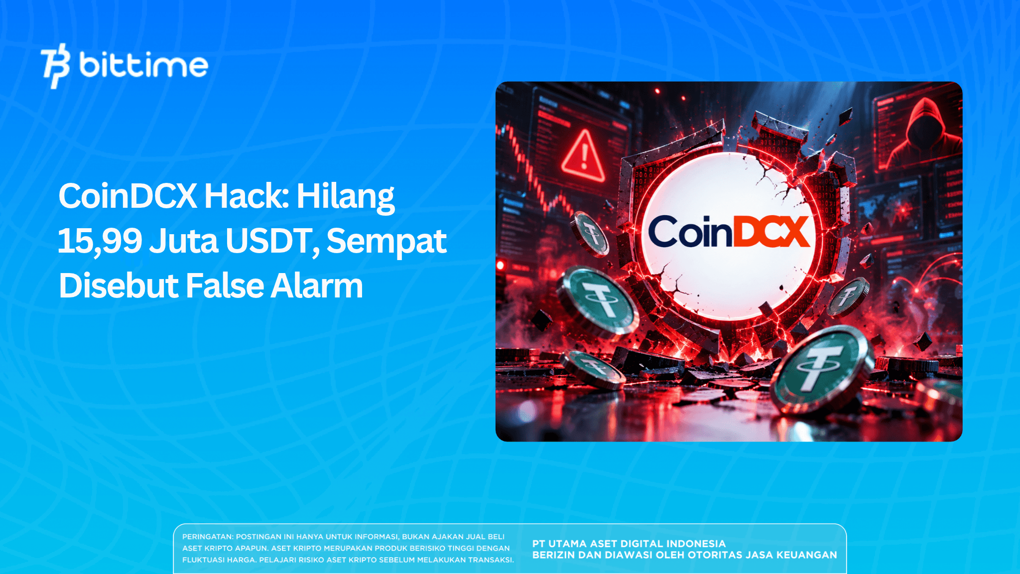CoinDCX Hack: 15.99 Million USDT Lost, Initially Called a False Alarm