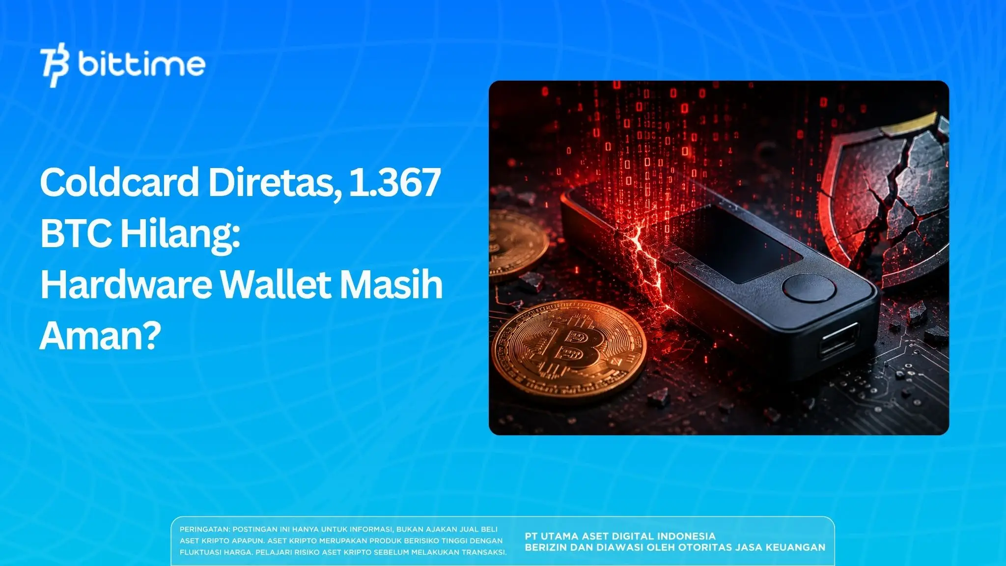 Coldcard Diretas, 1.367 BTC Hilang: Hardware Wallet Masih Aman?