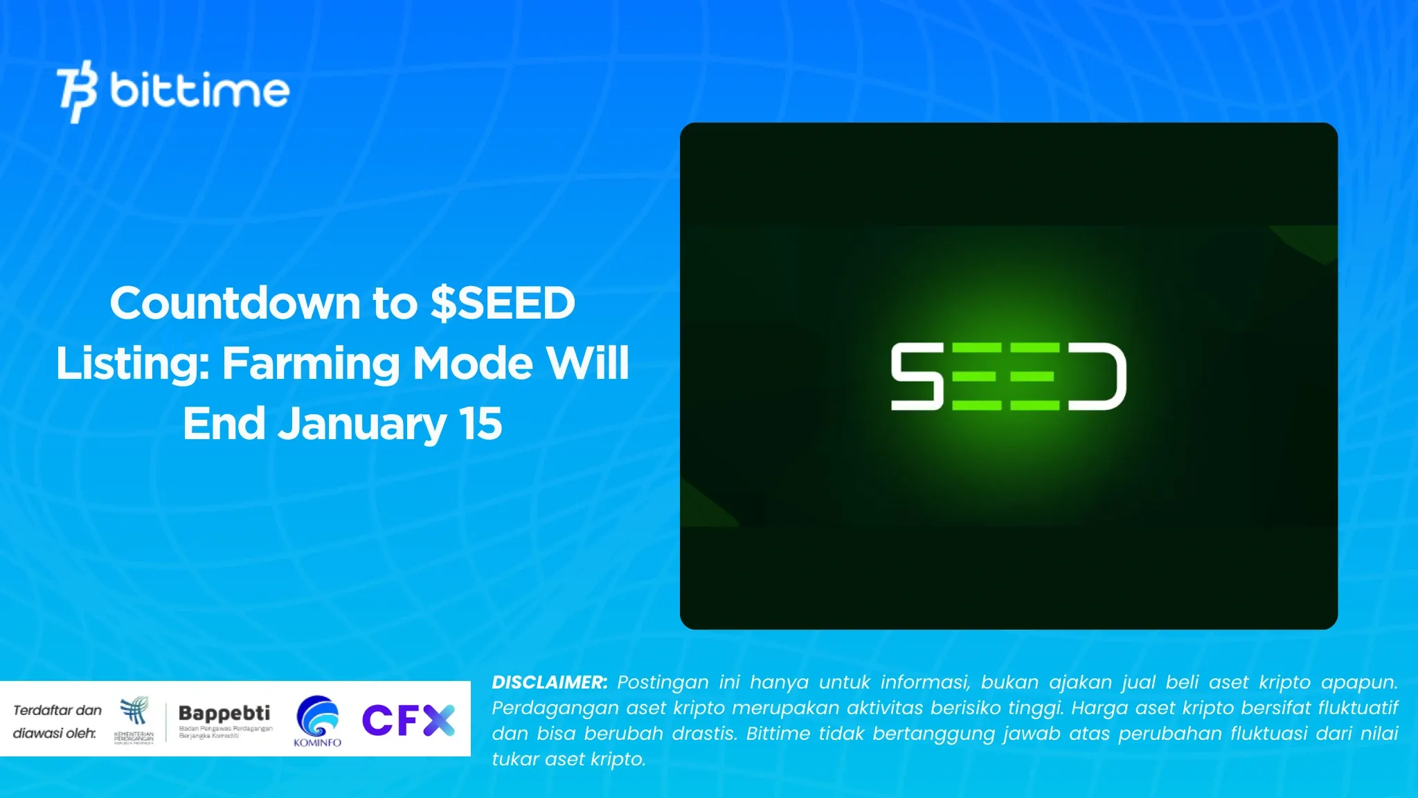 Countdown to $SEED Listing: Farming Mode Will End January 15
