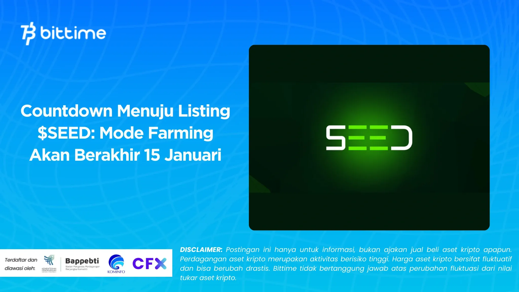 Countdown Menuju Listing $SEED: Mode Farming Akan Berakhir 15 Januari