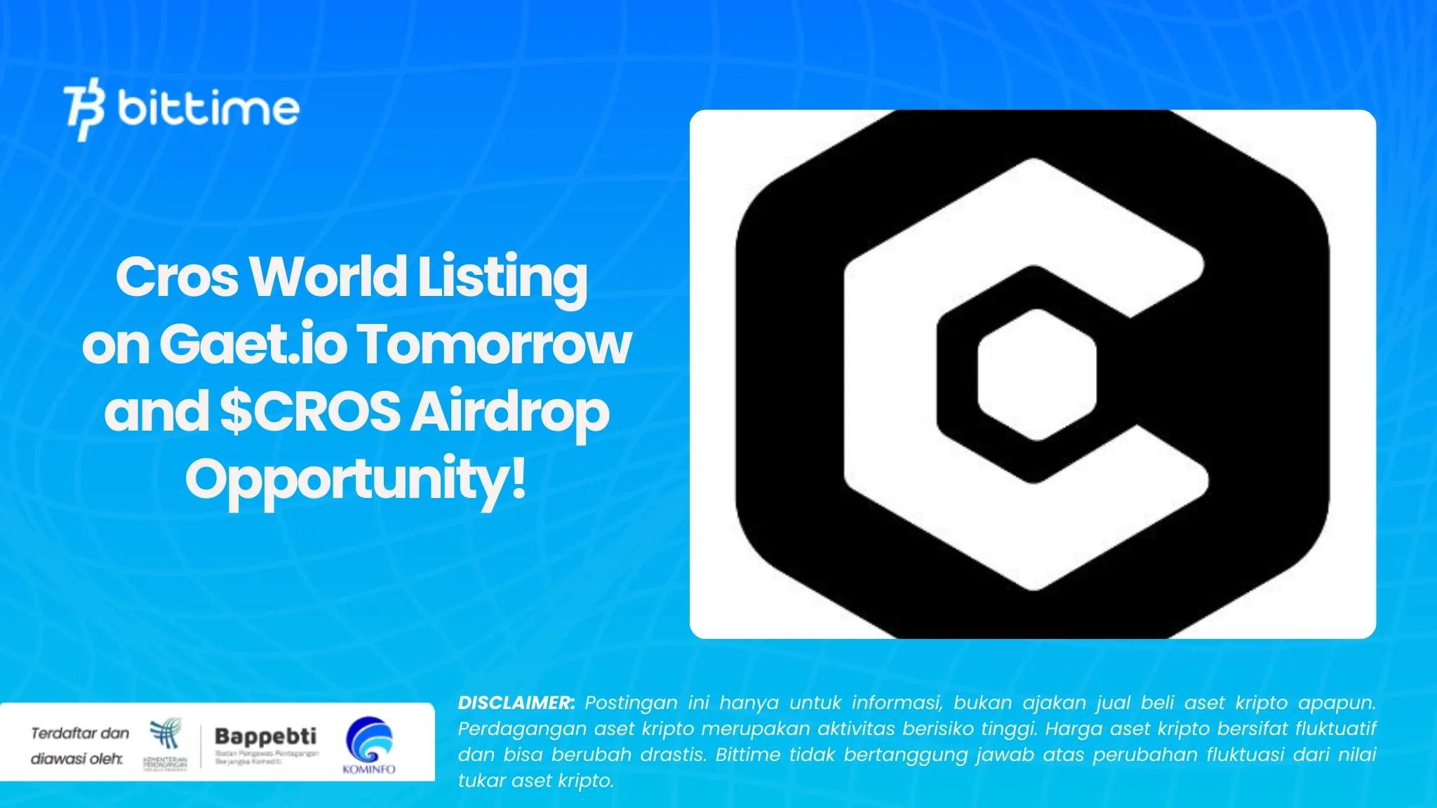 Cros World Listing on Gaet.io Tomorrow and $CROS Airdrop Opportunity!