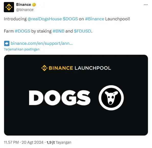 DOGS Hadir di Binance Launchpool (Binance-X).webp