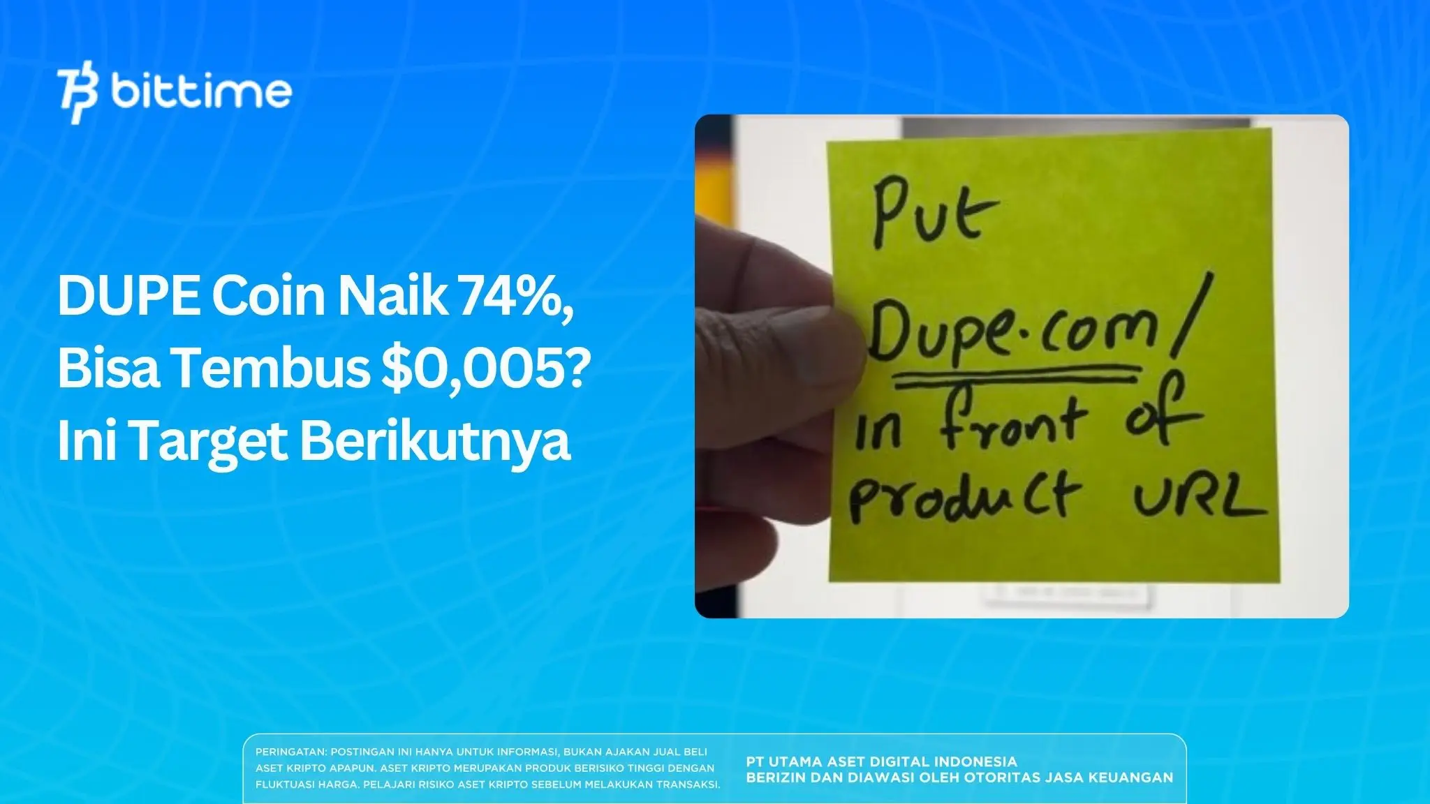 DUPE Coin Naik 74%, Bisa Tembus $0,005? Ini Target Berikutnya