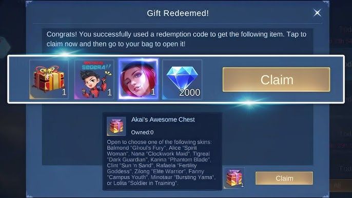 List of Mobile Legends Codes for January 2026