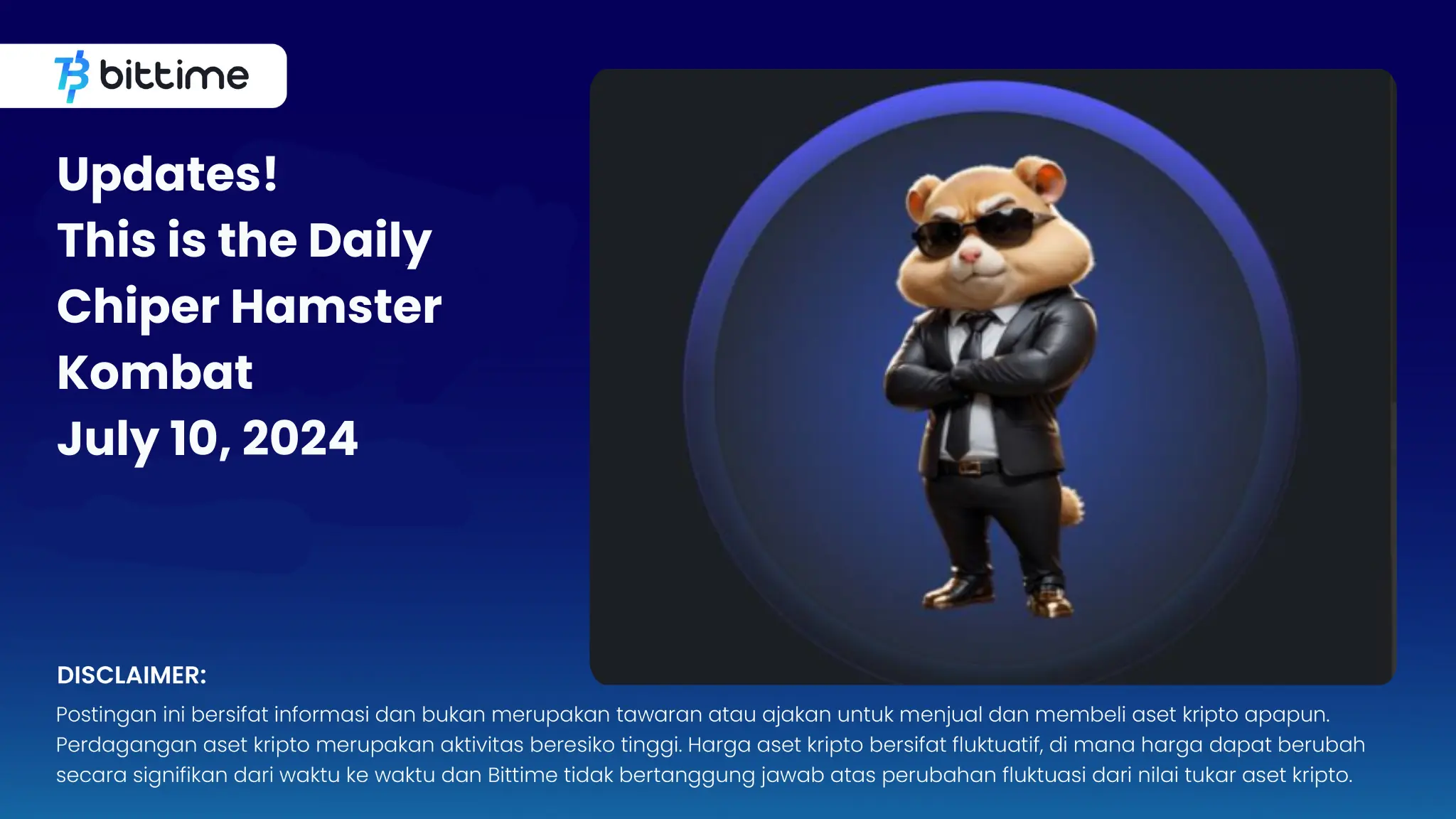 Daily Chiper Hamster Kombat 10 Juli - Bittime