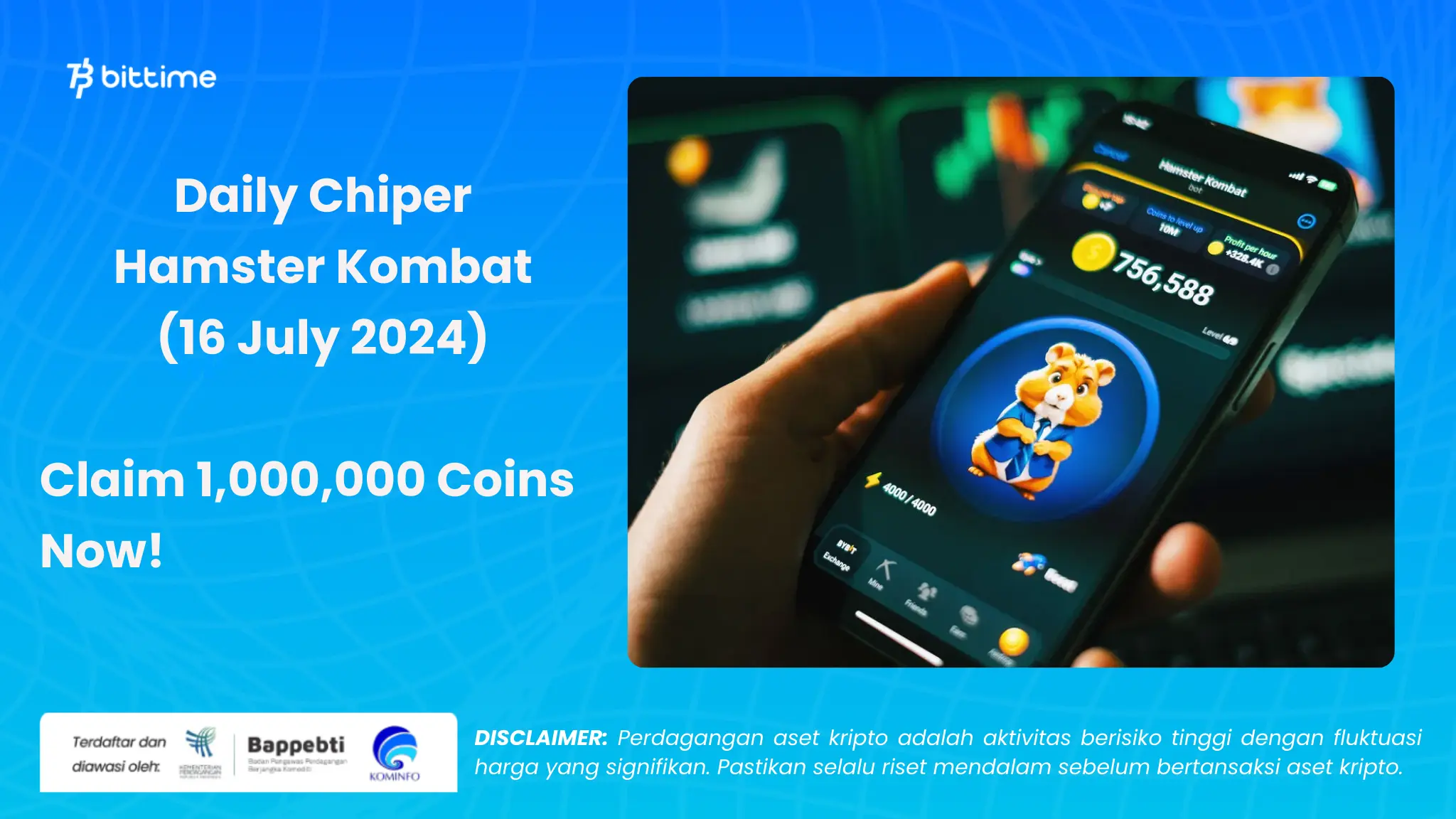 Daily Chiper Hamster Kombat, 16 Juli 2024 - Bittime