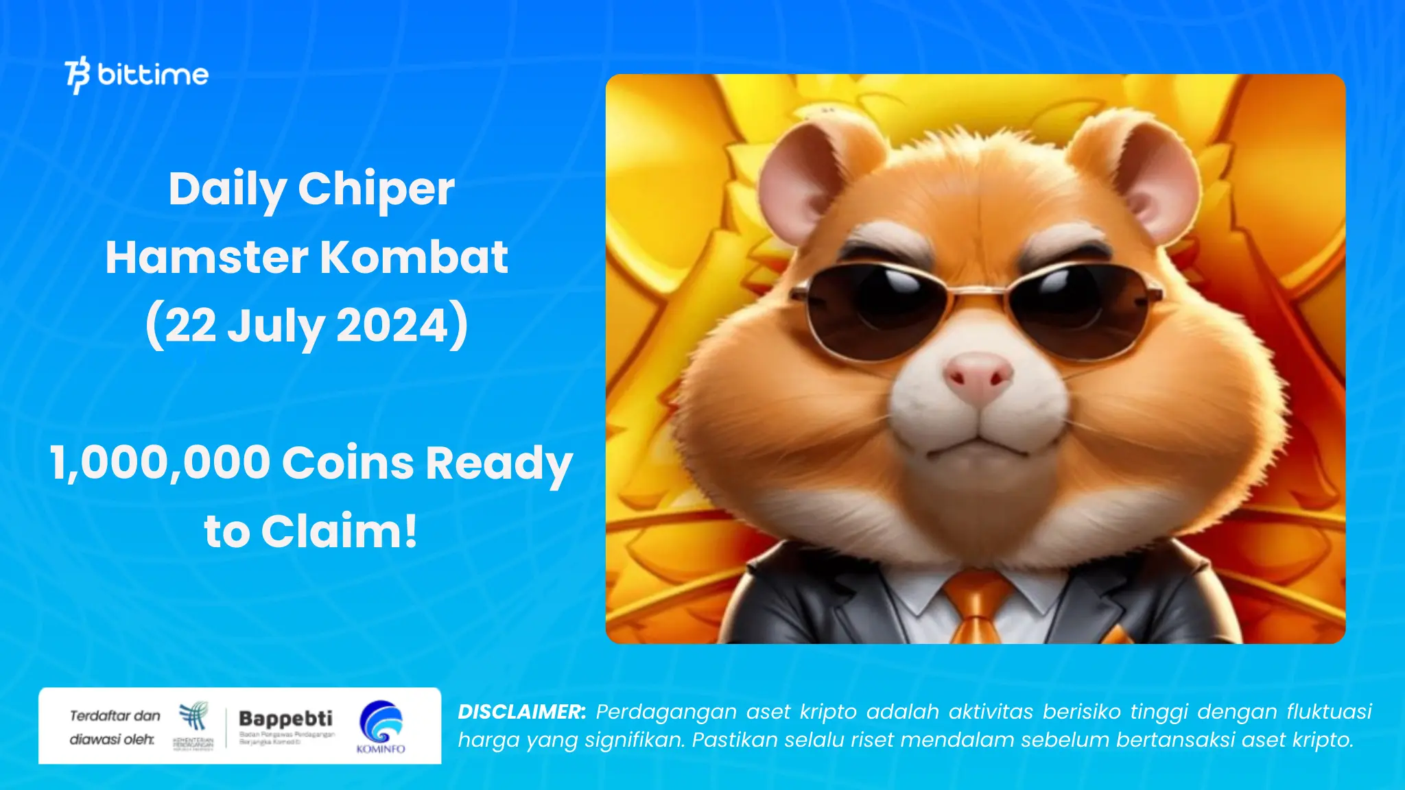 Daily Chiper Hamster Kombat 22 Juli 2024 - Bittime