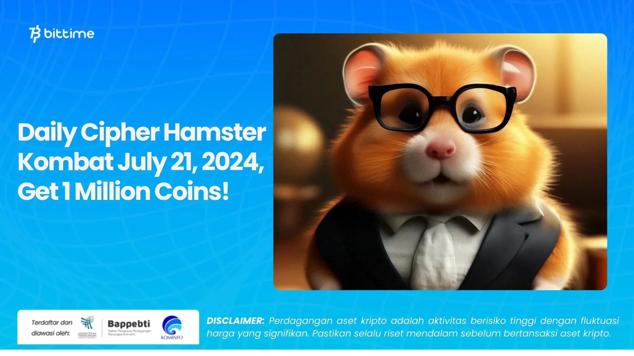 Daily Cipher Hamster Kombat July 21, 2024, Get 1 Million Coins!.webp
