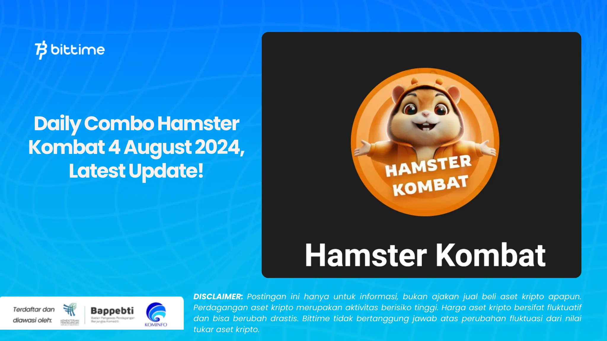 Daily Combo Hamster Kombat 4 Agustus 2024, Update Terbaru!