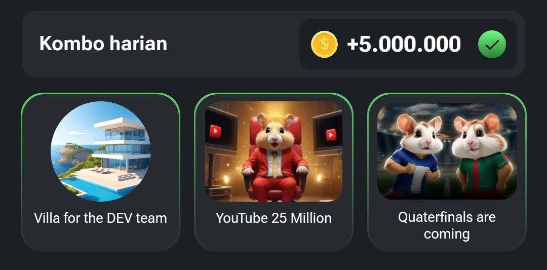 Daily Combo Hamster Kombat 6 Juli 2024. (Sumber: Telegram)