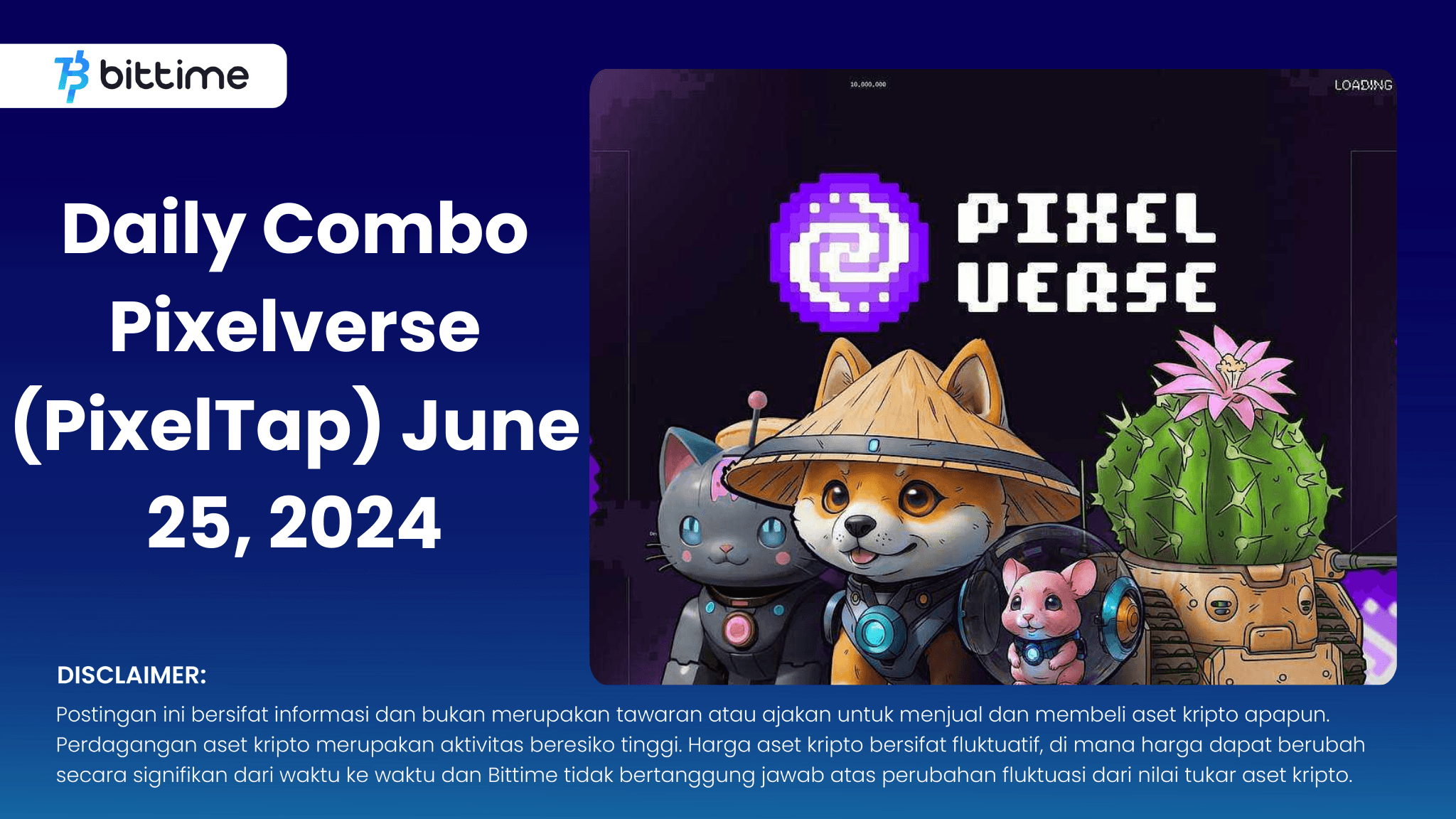 Daily Combo Pixelverse (PixelTap) 25 Juni 2024