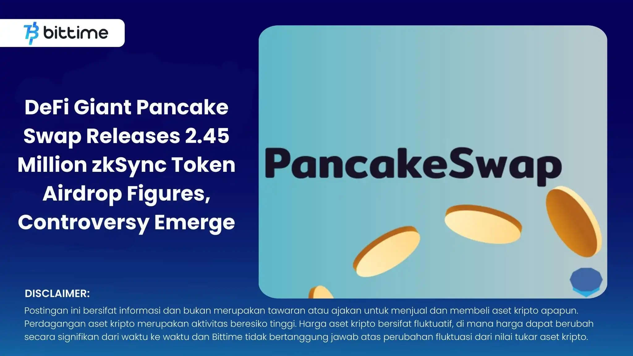 DeFi Giant Pancake Swap Releases 2.45 Million zkSync Token Airdrop Figures, Controversy Emerge
