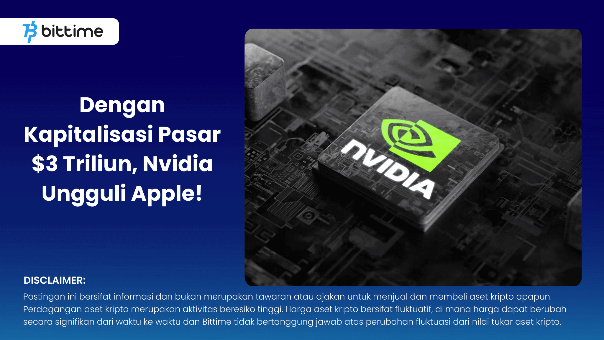 Dengan Kapitalisasi Pasar $3 Triliun, Nvidia Ungguli Apple!