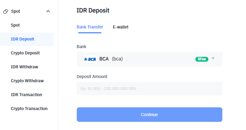 Deposit Dana ke Bittime