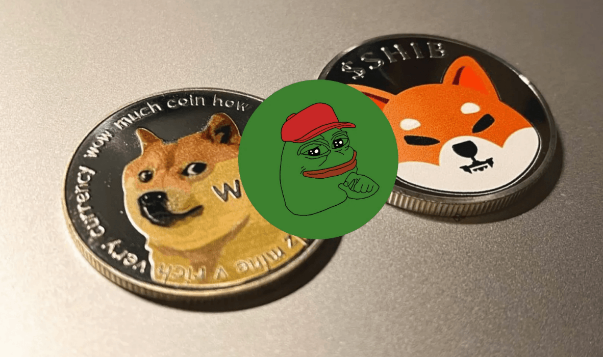 Dogecoin Shiba Inu and Pepe.png