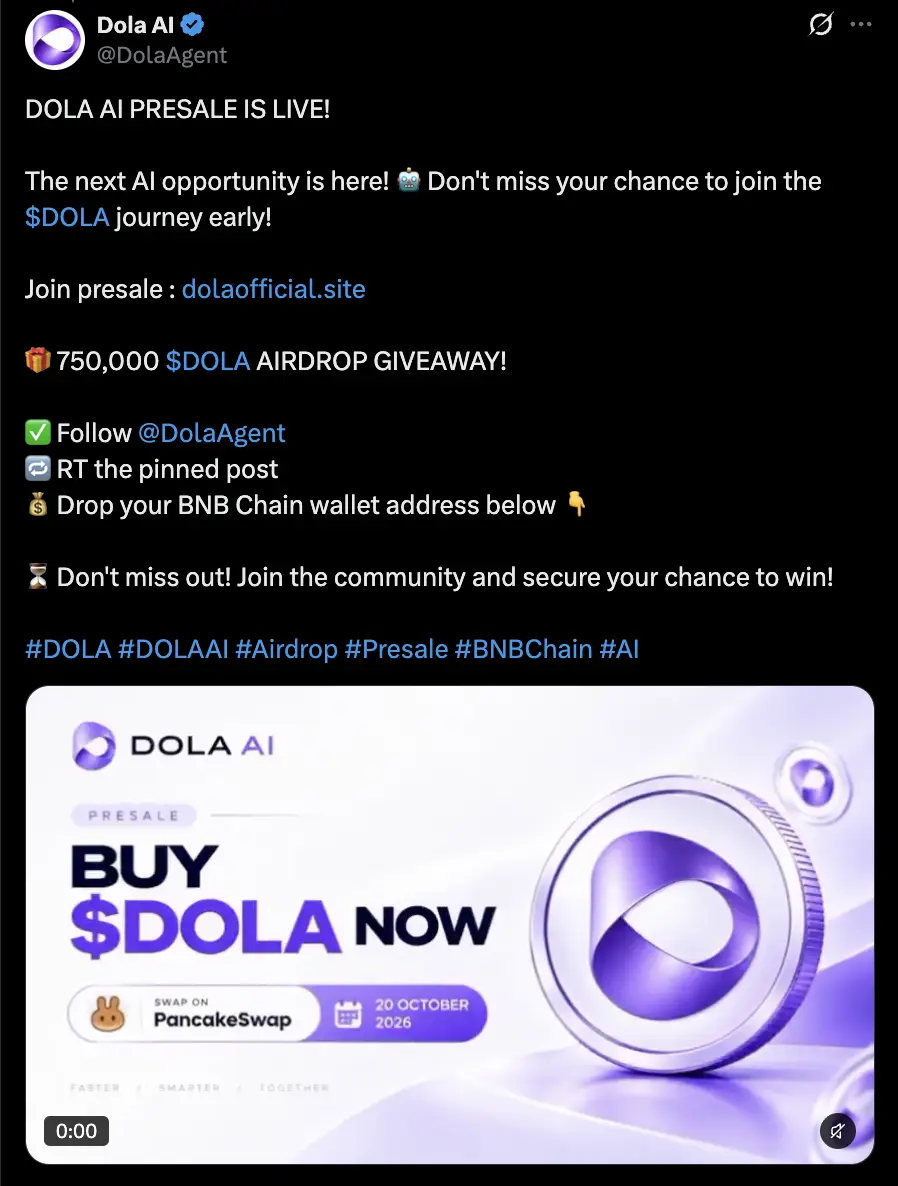 Dola AI (DOLA) Airdrop_ Cara Klaim, Syarat, dan Jadwal - presale.webp