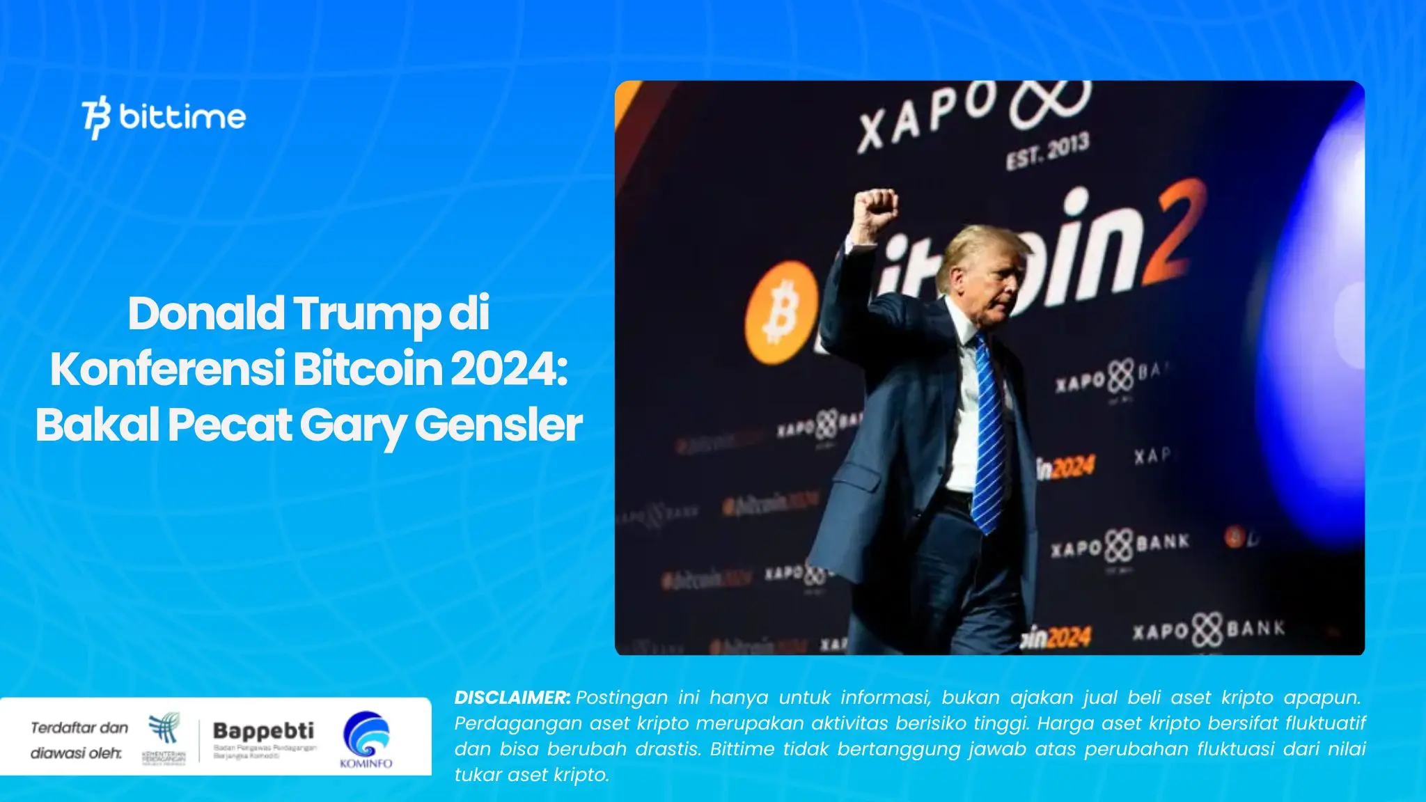 Donald Trump di Konferensi Bitcoin 2024 Bakal Pecat Gary Gensler.webp