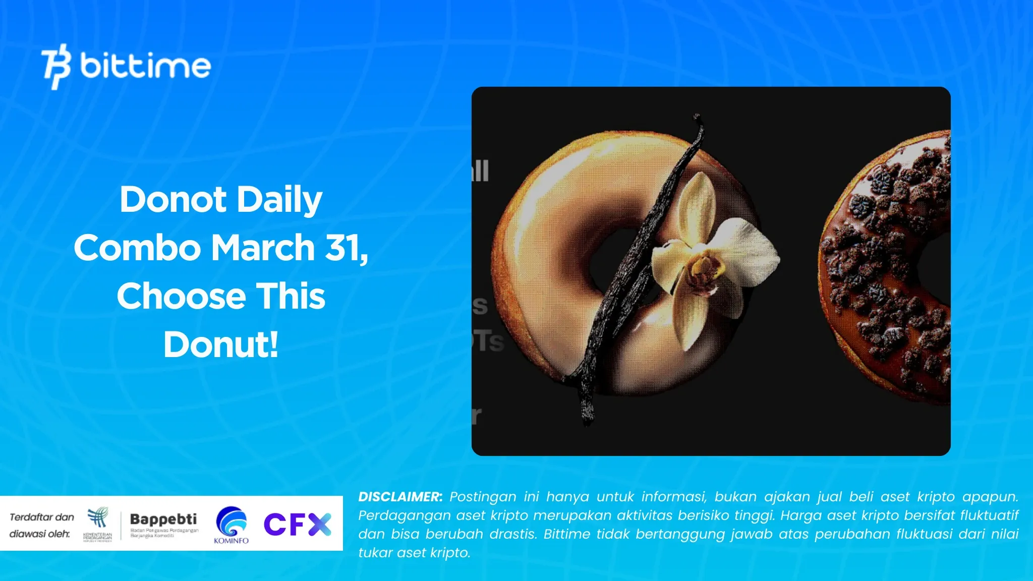 Donot Daily Combo March 31, Choose This Donut!