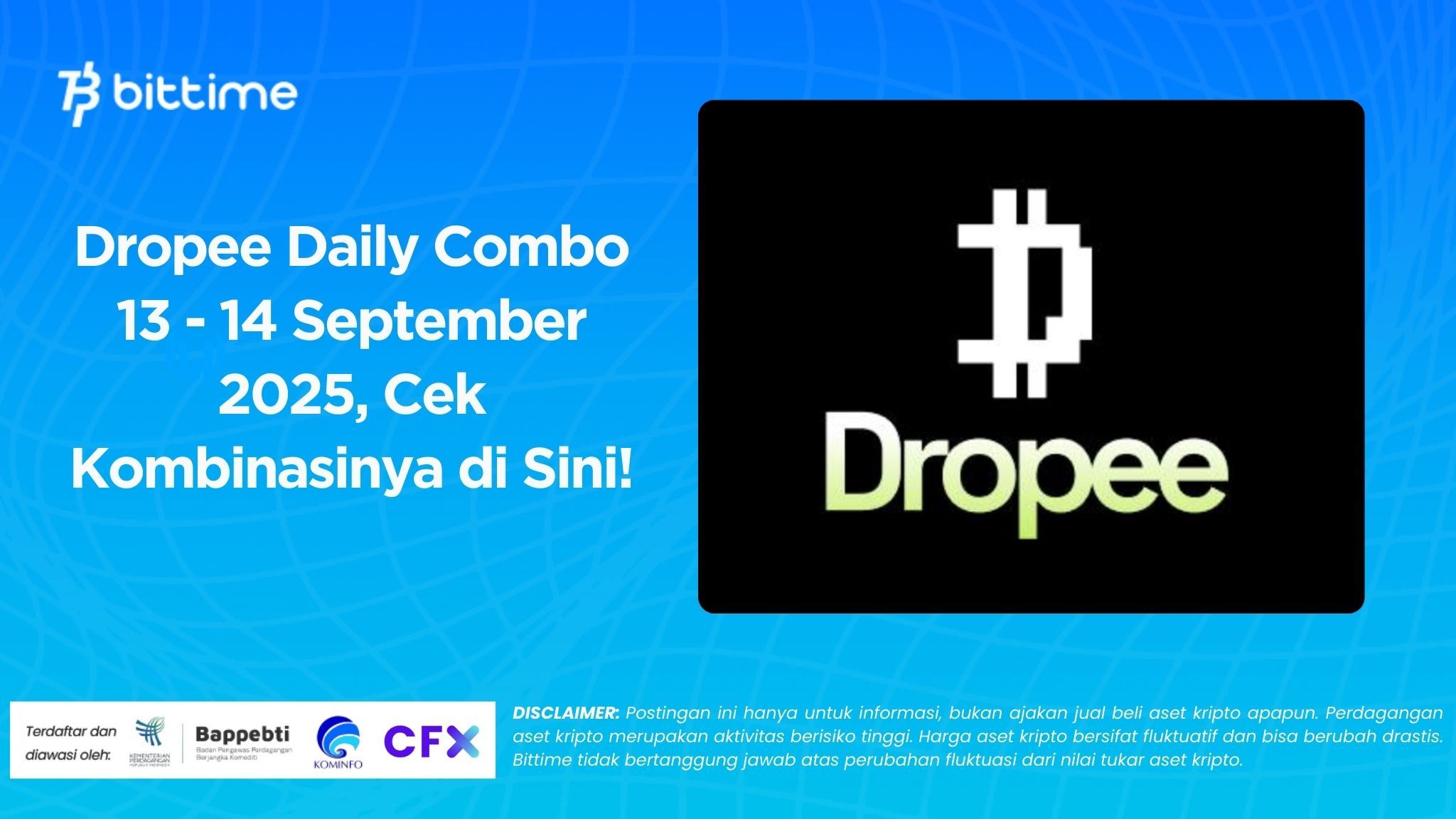 Dropee Daily Combo 13 - 14 September 2025, Cek Kombinasinya di Sini!