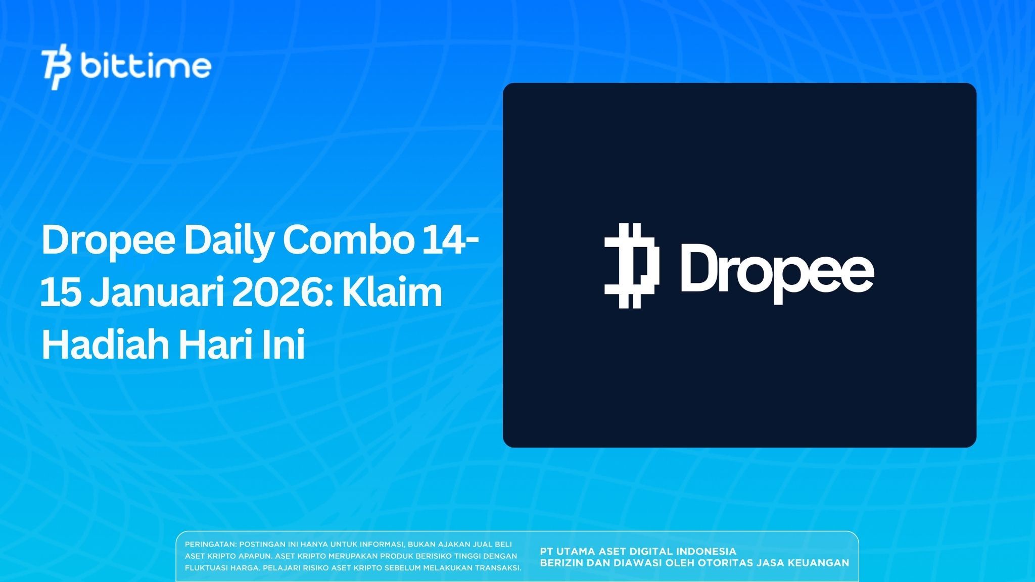 Dropee Daily Combo 14-15 Januari 2026: Klaim Hadiah Hari Ini