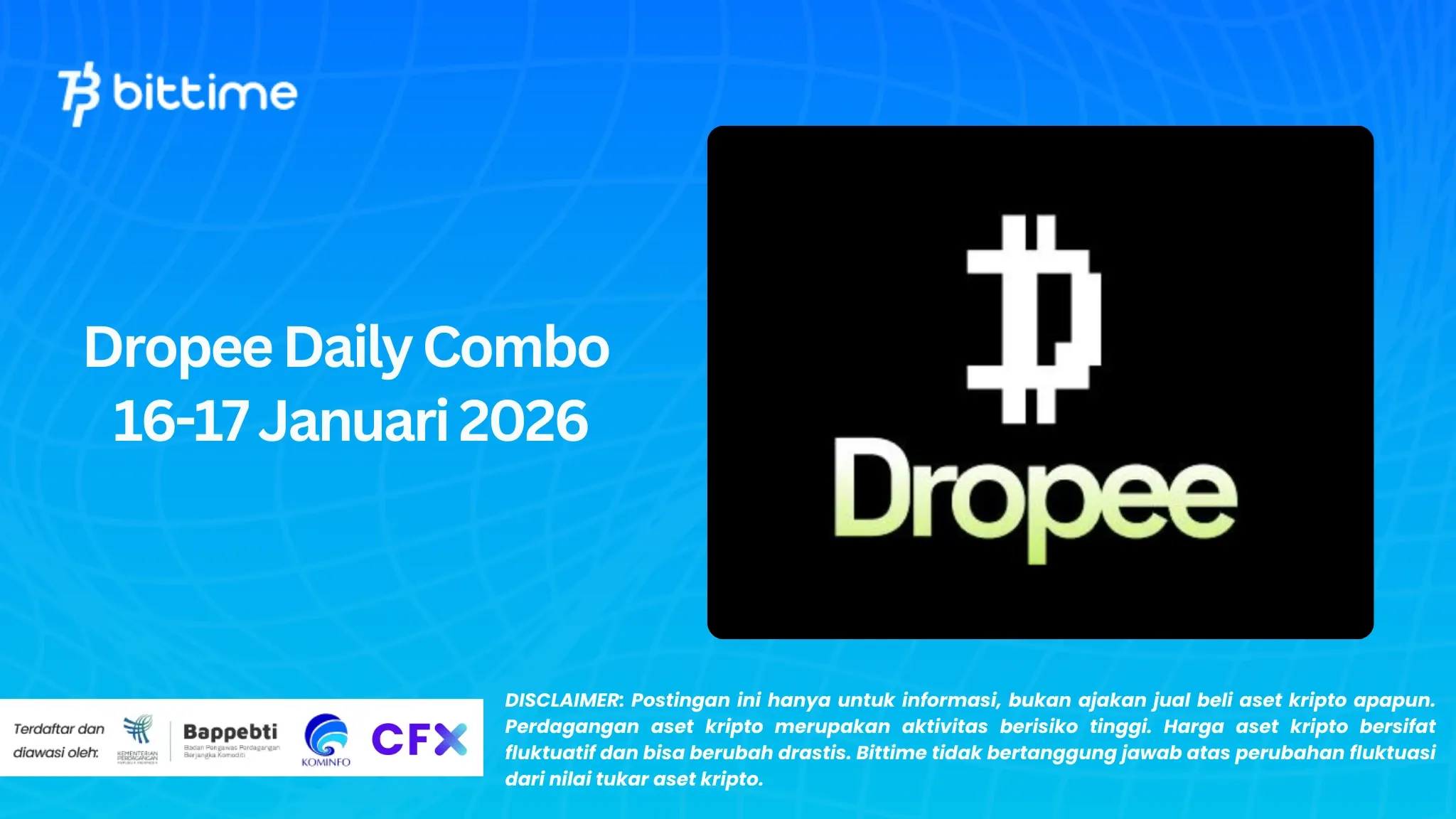 Dropee Daily Combo 16 Januari 2026
