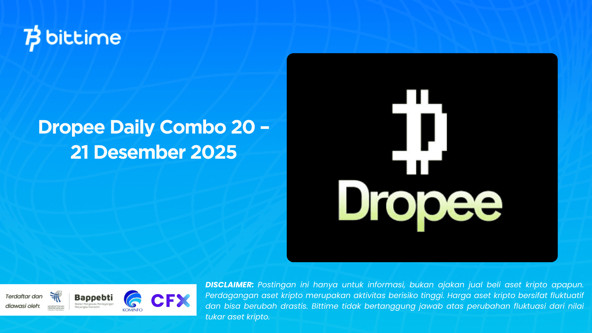 Dropee Daily Combo 20–21 Desember 2025