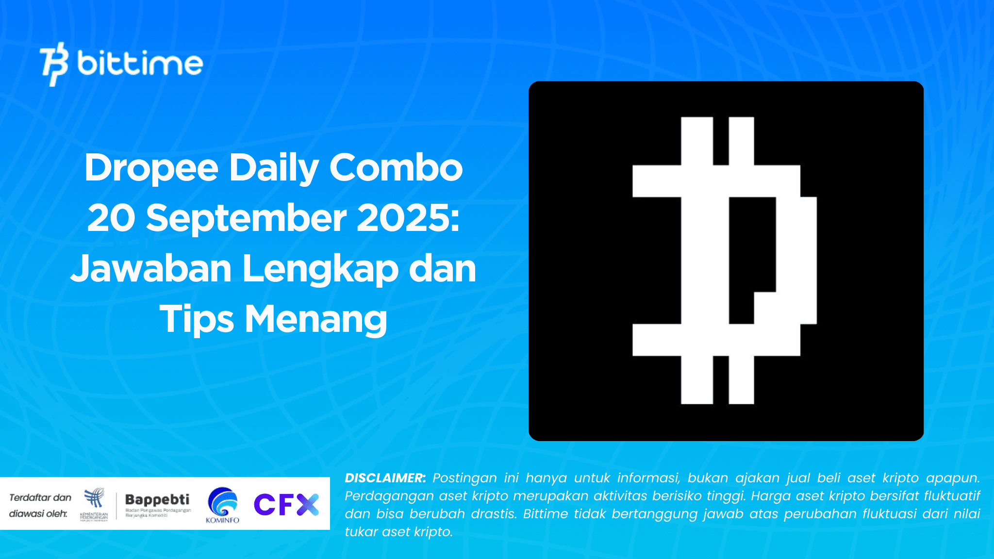 Dropee Daily Combo 20 September 2025: Jawaban Lengkap dan Tips Menang