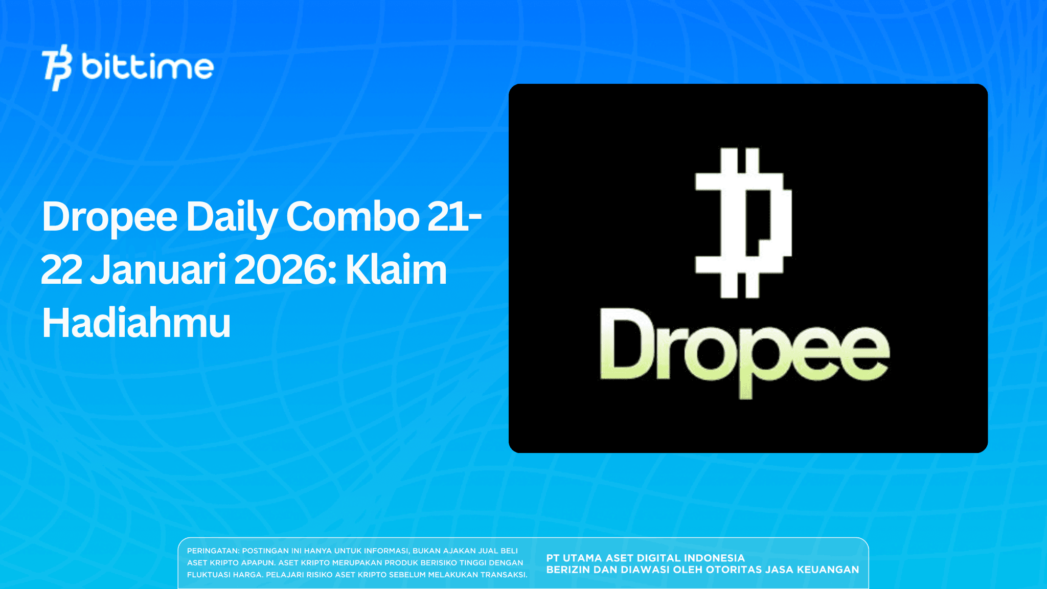 Dropee Daily Combo 21-22 Januari 2026: Klaim Hadiahmu