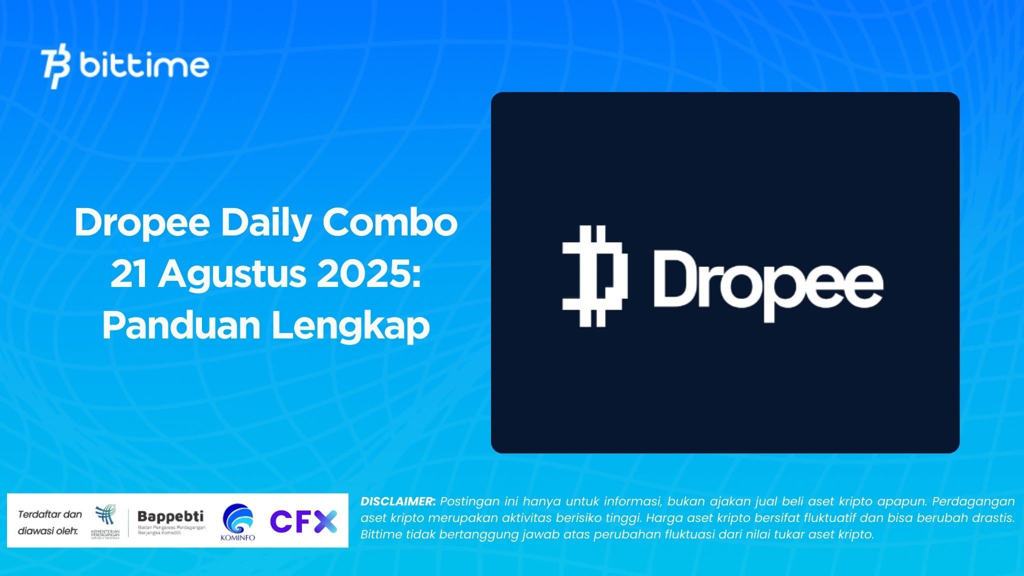 Dropee Daily Combo 21 Agustus 2025 Panduan Lengkap.