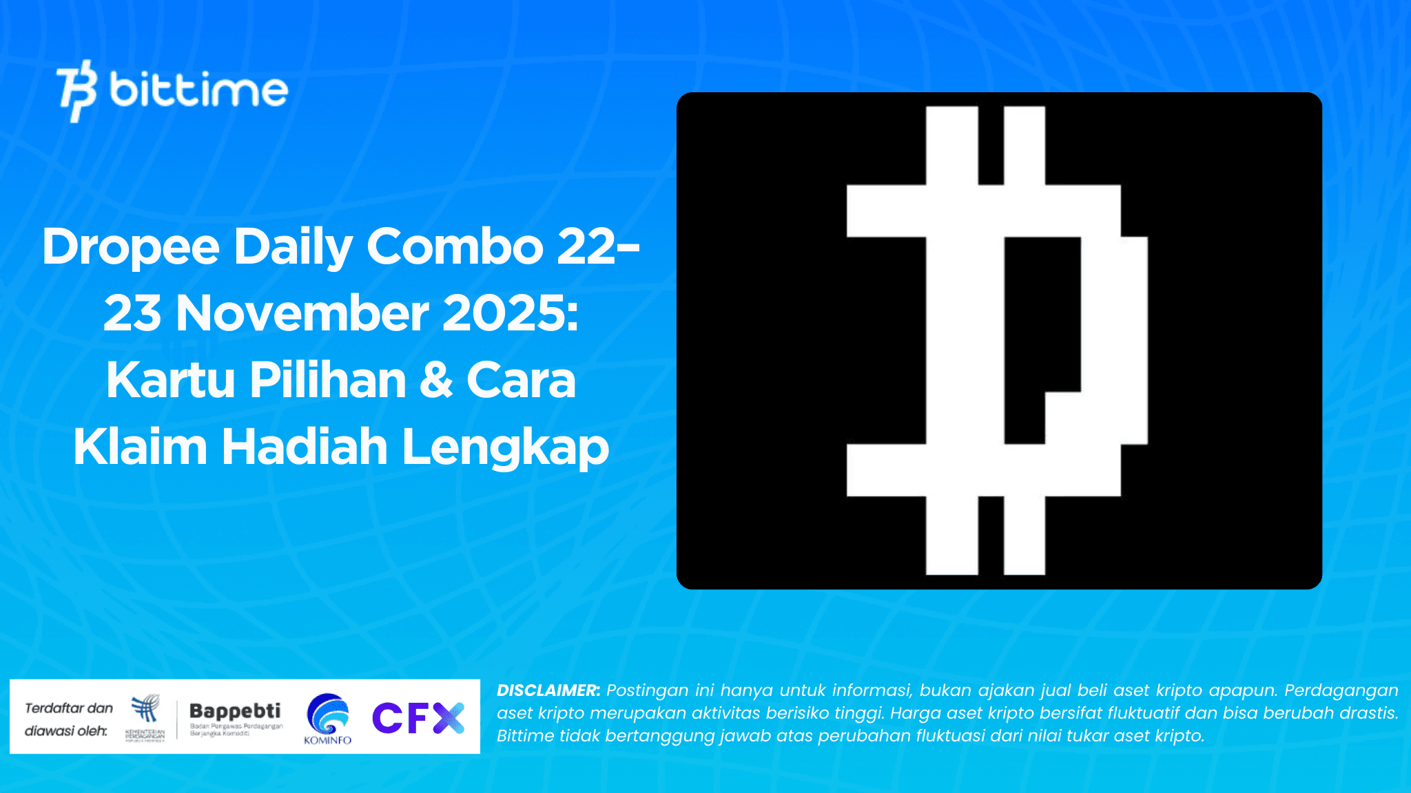 Dropee Daily Combo 22–23 November 2025: Kartu Pilihan & Cara Klaim Hadiah Lengkap