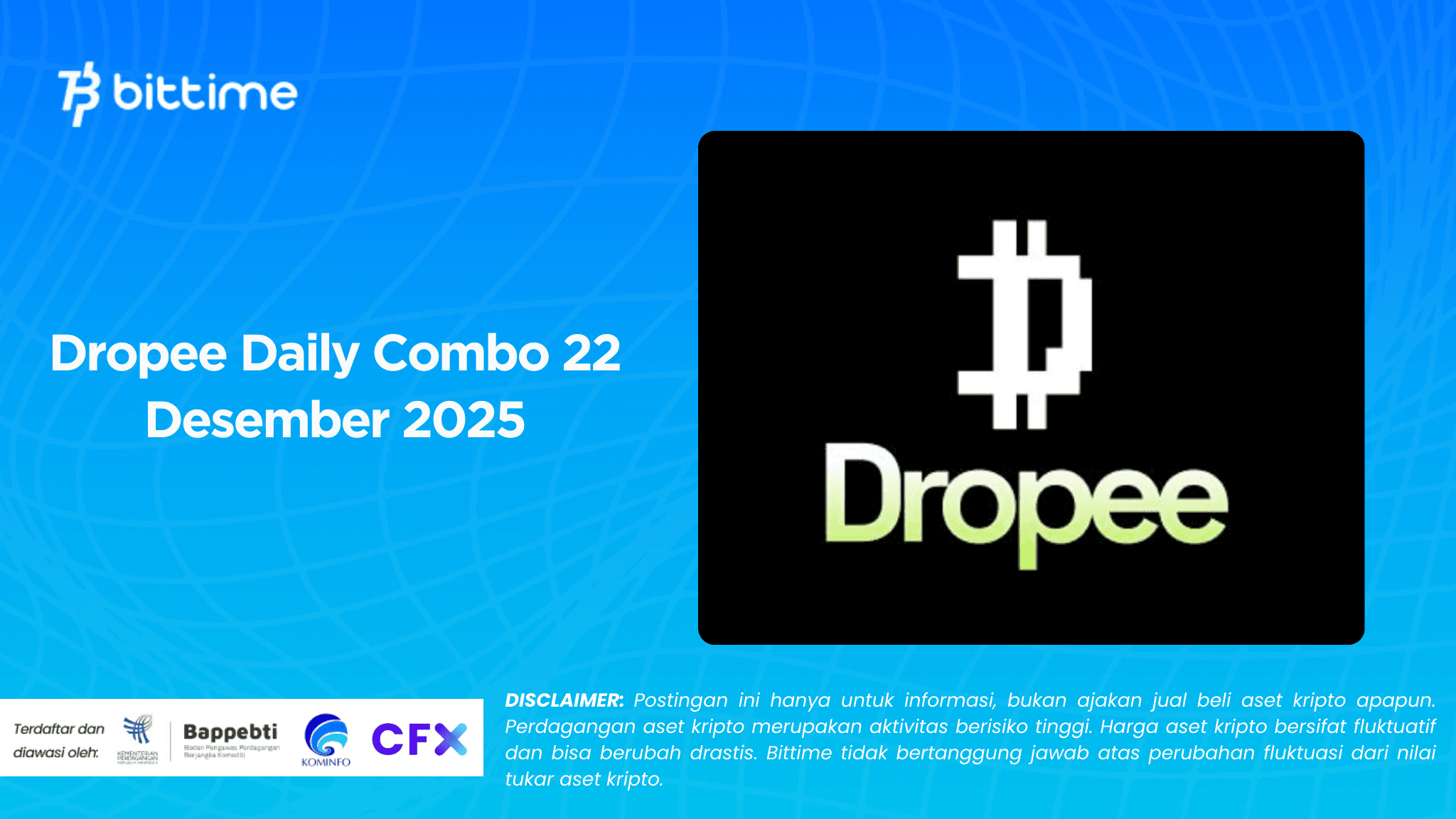 Dropee Daily Combo 22 Desember 2025