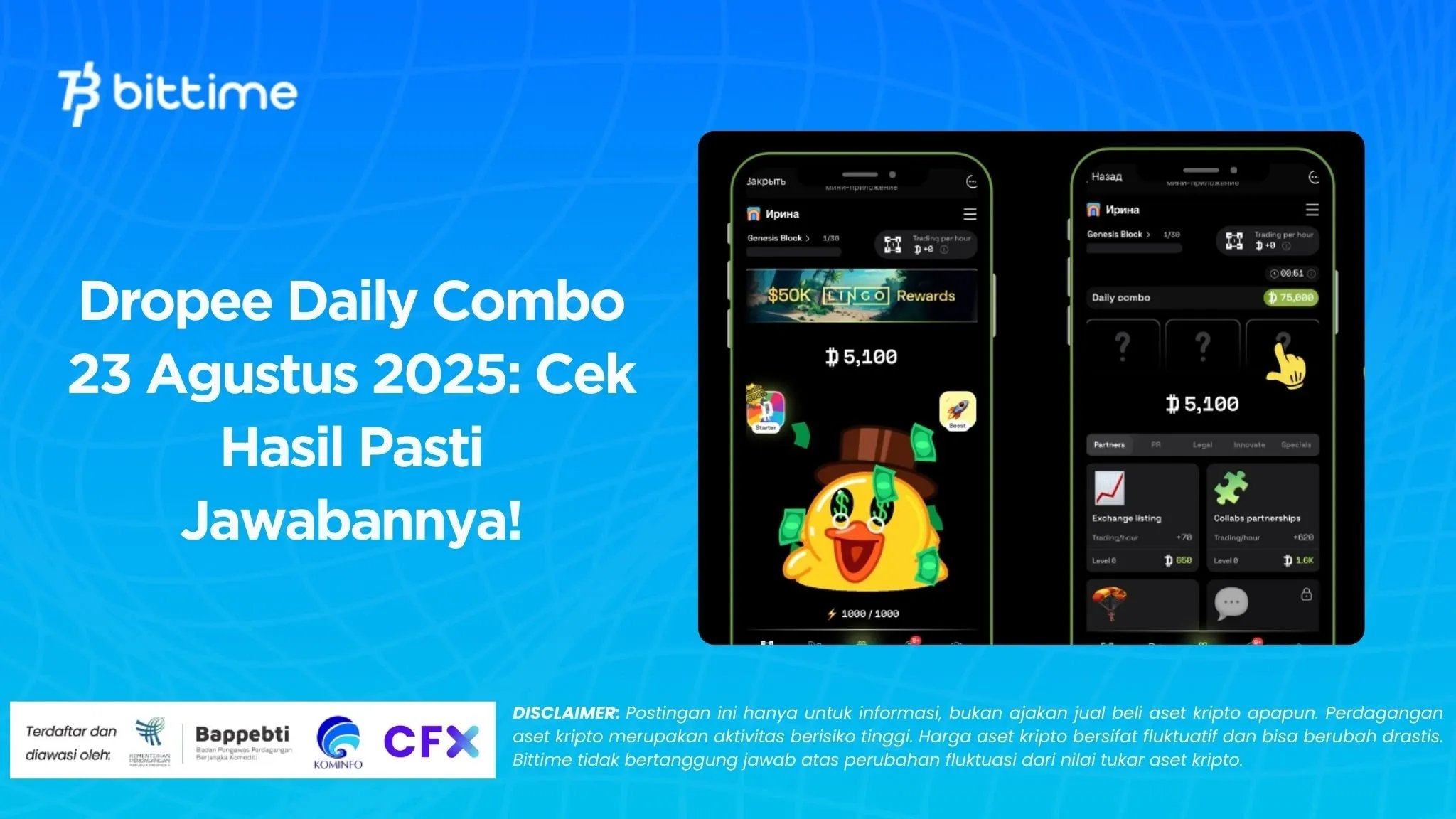 Dropee Daily Combo 23 Agustus 2025 Cek Hasil Pasti Jawabannya!