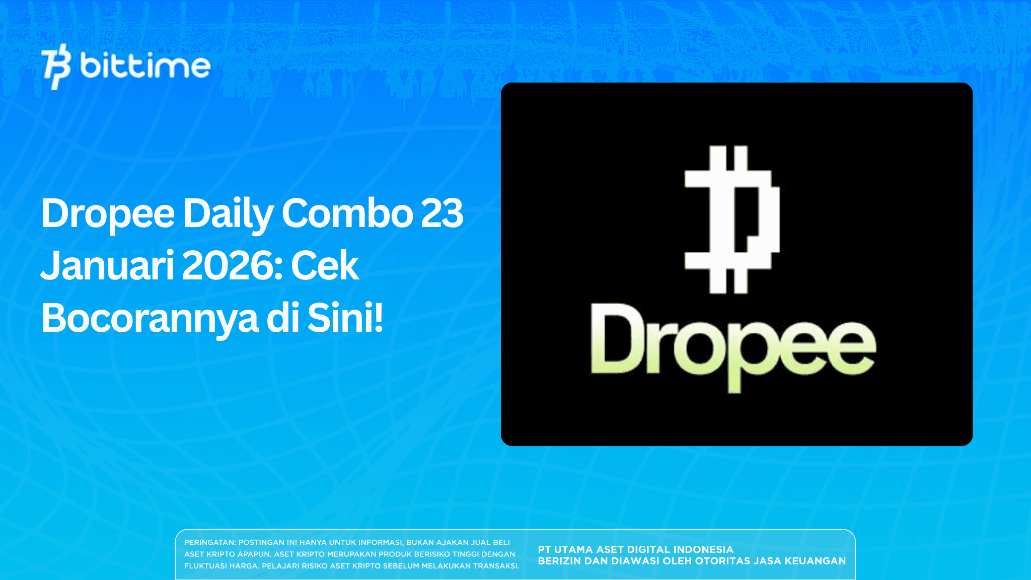 Dropee Daily Combo 23 Januari 2026: Cek Bocorannya di Sini!